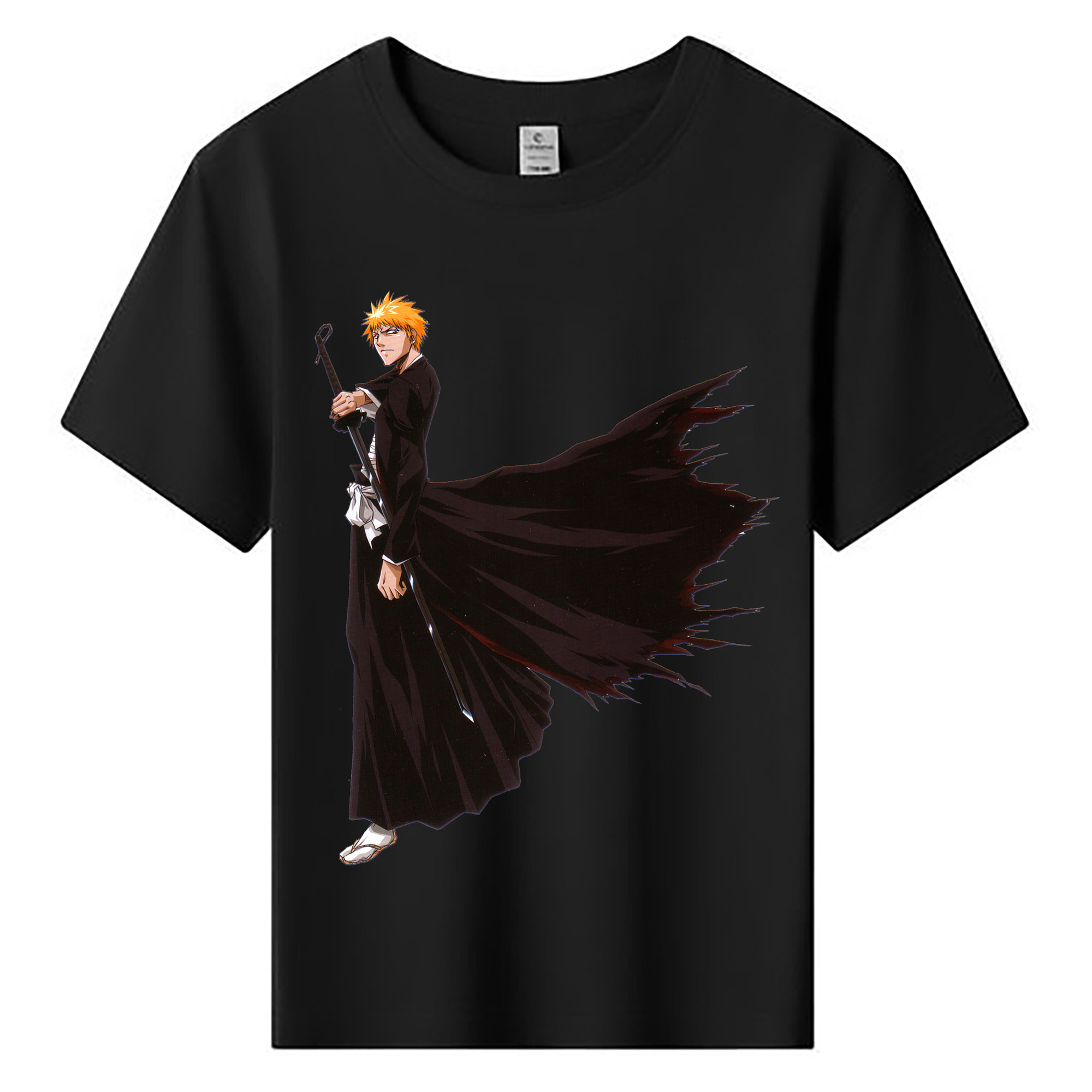 （画像用） ブリーチ 黒崎一護（くろさき いちご）BLEACH Kurosaki Ichigo 綿100％キッズTシャツ（フロントプリント）