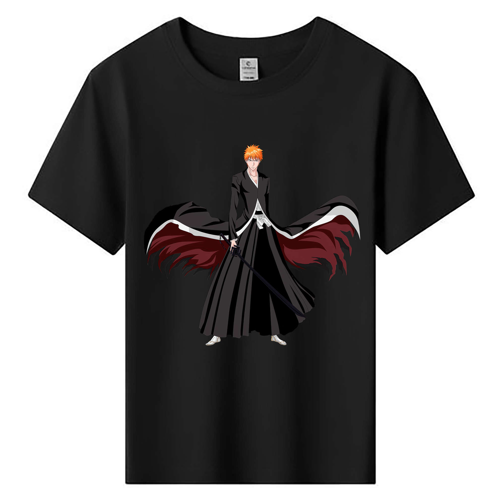 （画像用） ブリーチ 黒崎一護（くろさき いちご）BLEACH Kurosaki Ichigo 綿100％キッズTシャツ（フロントプリント）