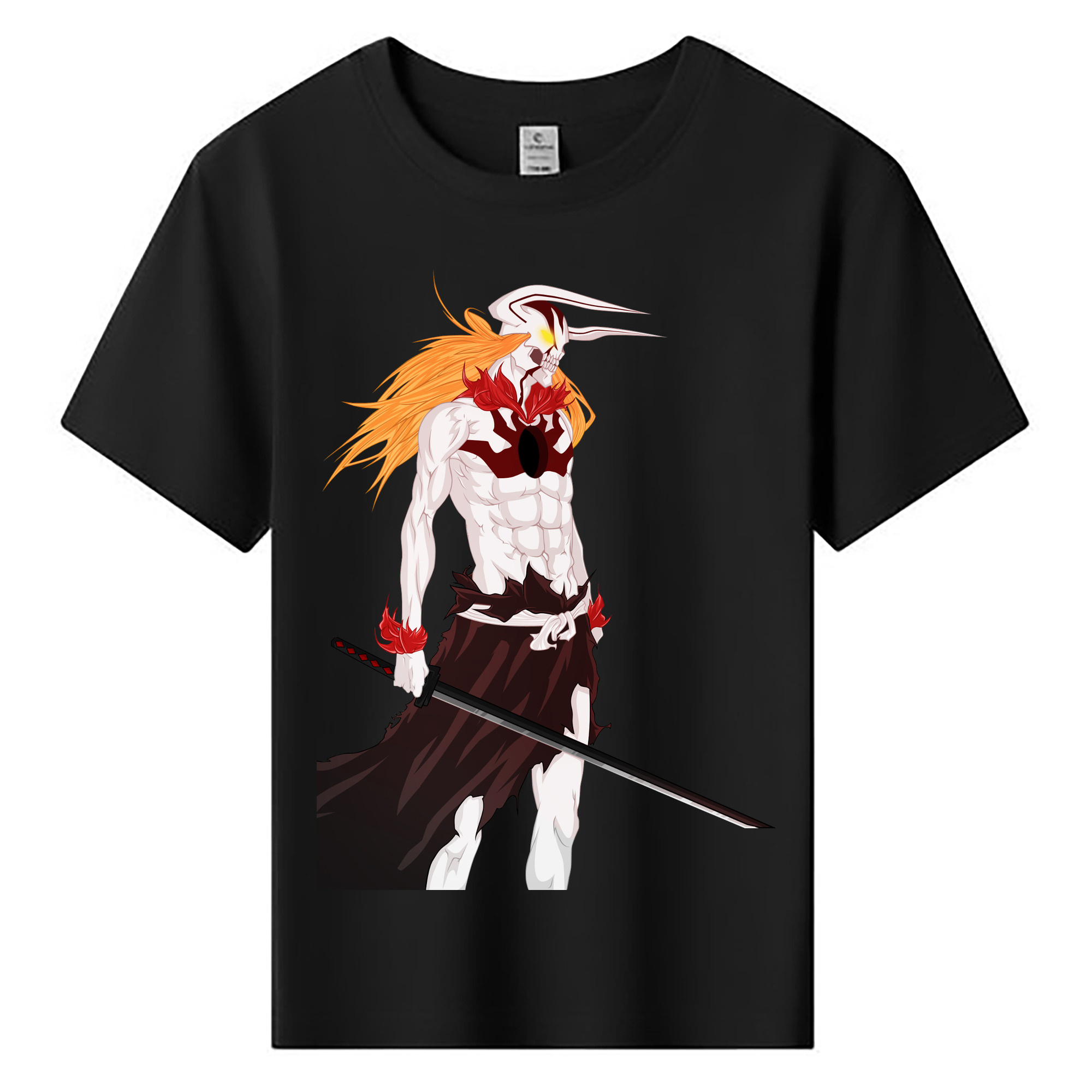 （画像用） ブリーチ 黒崎一護（くろさき いちご）BLEACH Kurosaki Ichigo 綿100％キッズTシャツ（フロントプリント）