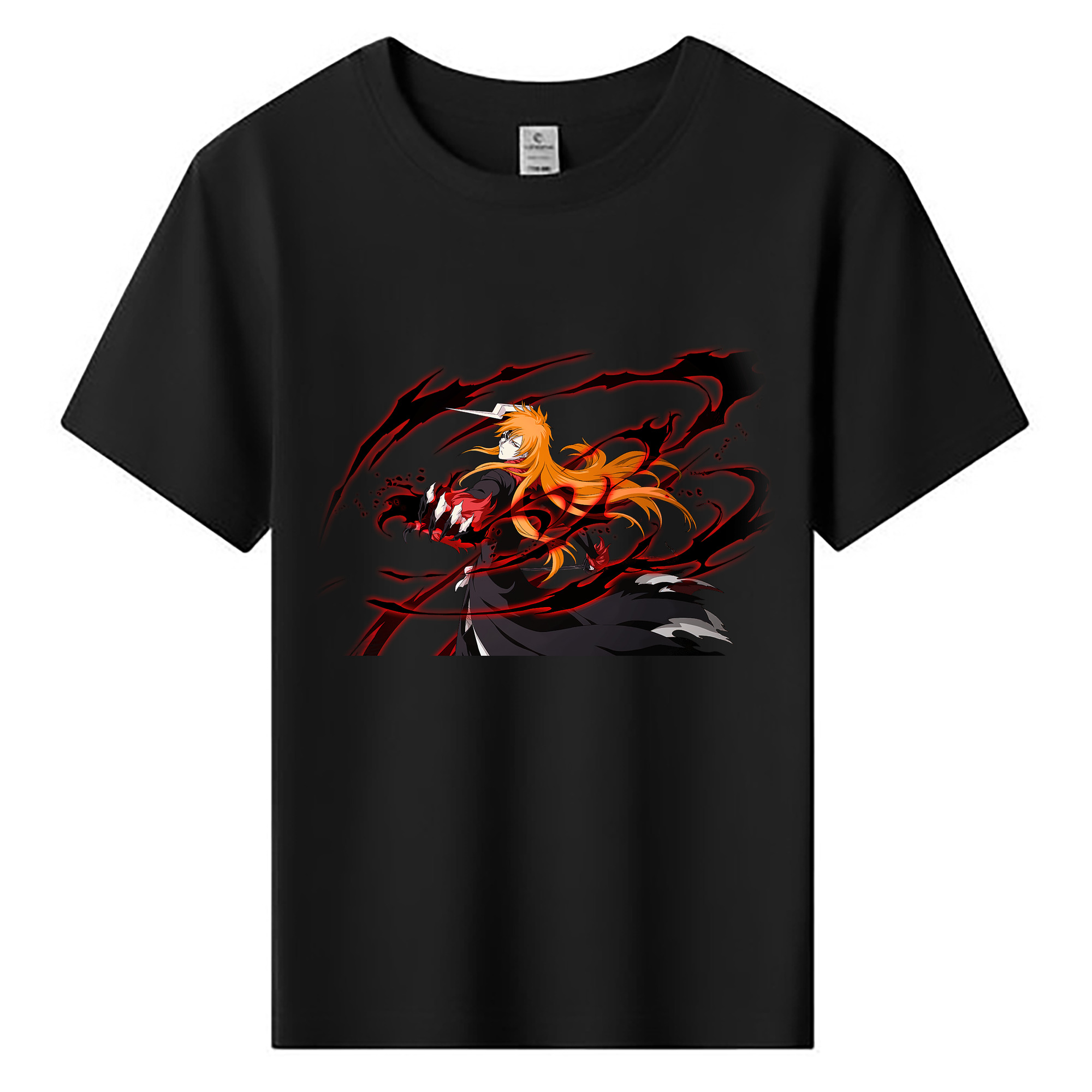 （画像用） ブリーチ 黒崎一護（くろさき いちご）BLEACH Kurosaki Ichigo 綿100％キッズTシャツ（フロントプリント）
