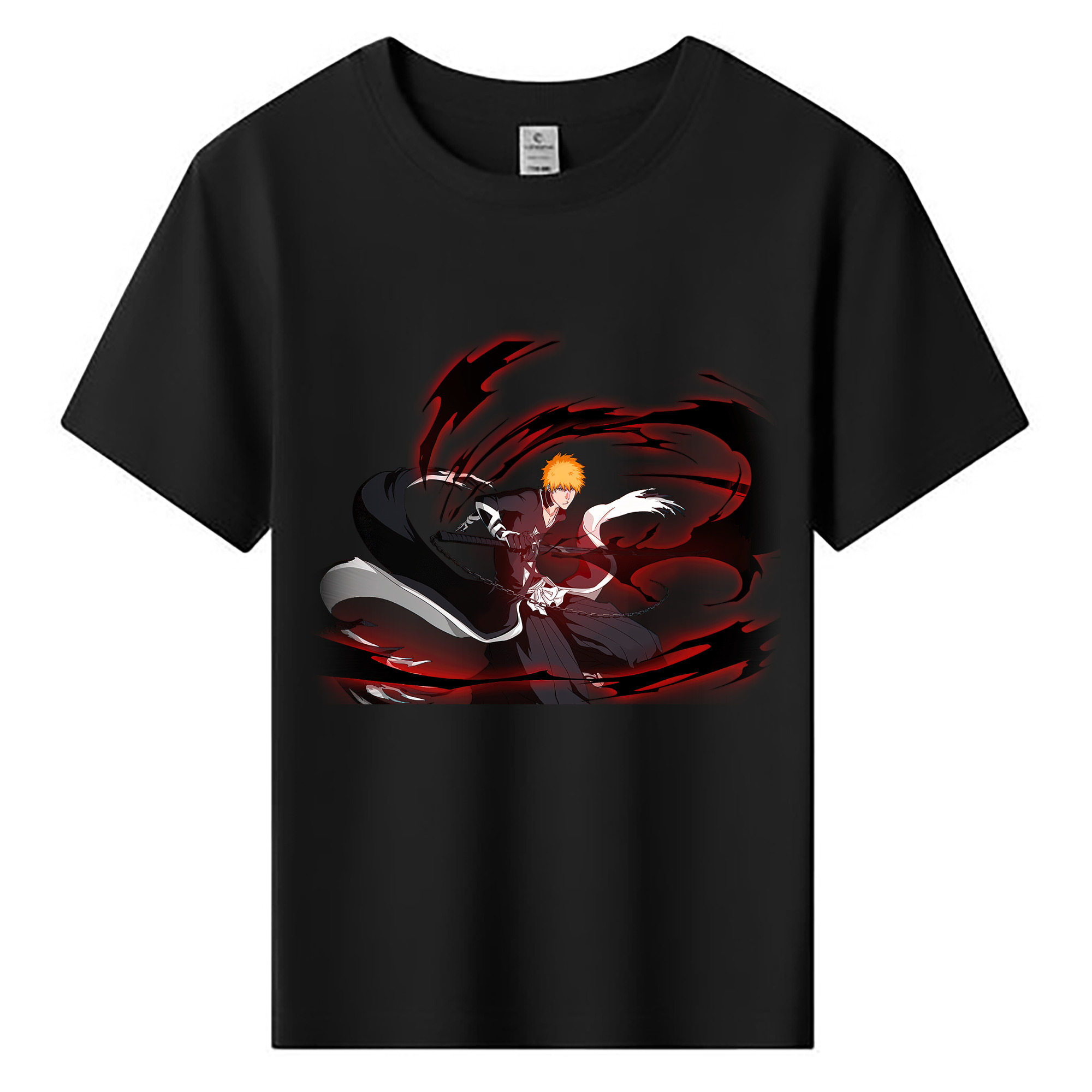（画像用） ブリーチ 黒崎一護（くろさき いちご）BLEACH Kurosaki Ichigo 綿100％キッズTシャツ（フロントプリント）