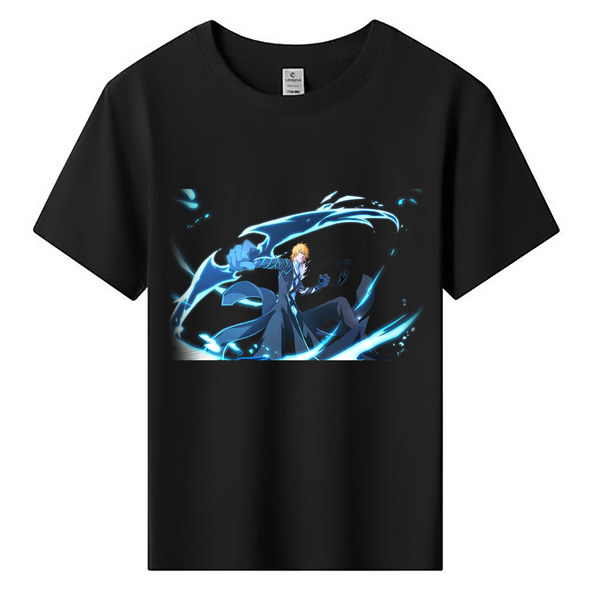 （画像用） ブリーチ 黒崎一護（くろさき いちご）BLEACH Kurosaki Ichigo 綿100％キッズTシャツ（フロントプリント）