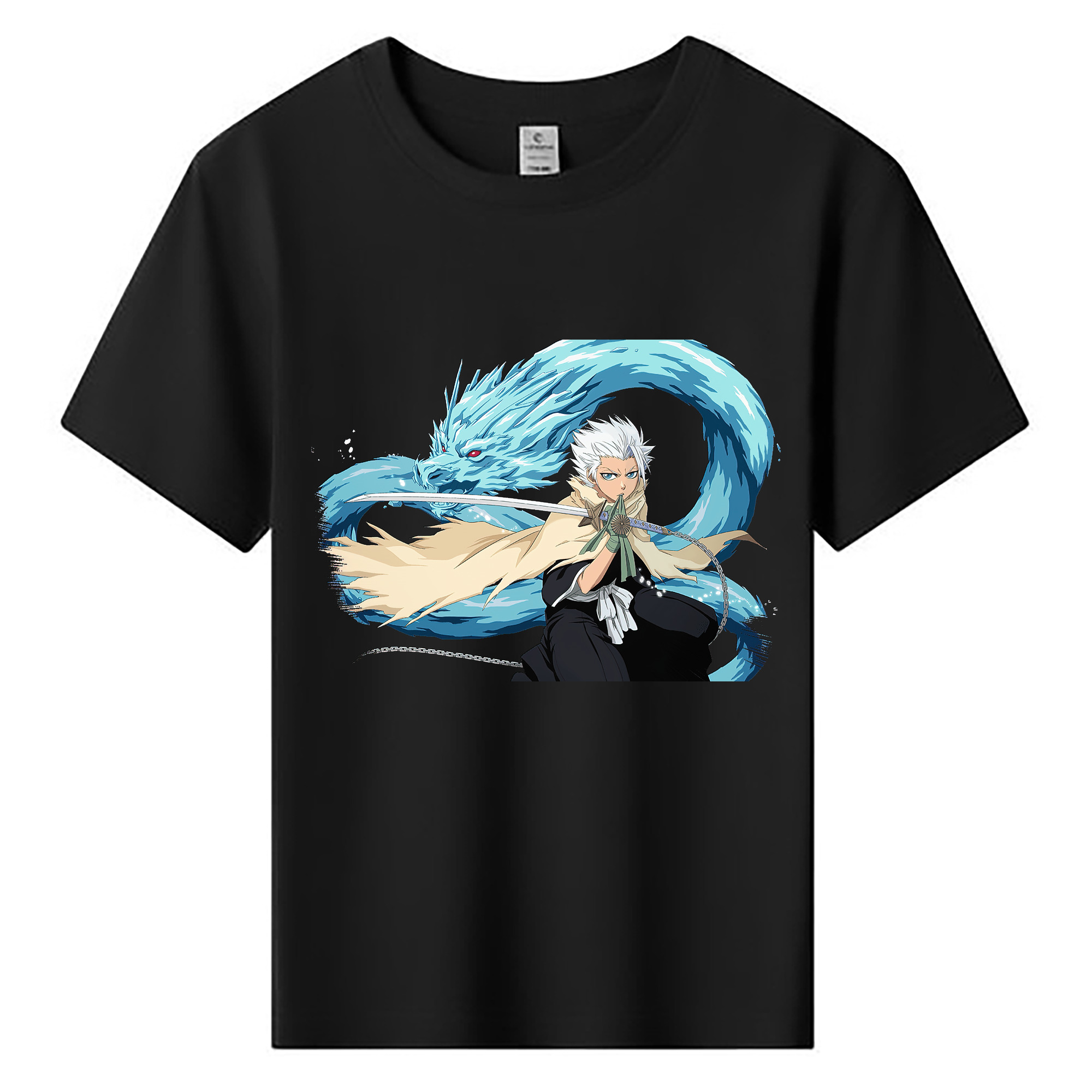 （画像用） ブリーチ 日番谷冬獅郎（ひつがや とうしろう） BLEACH Hitsugaya Toushirou 綿100％キッズTシャツ（フロントプリント）