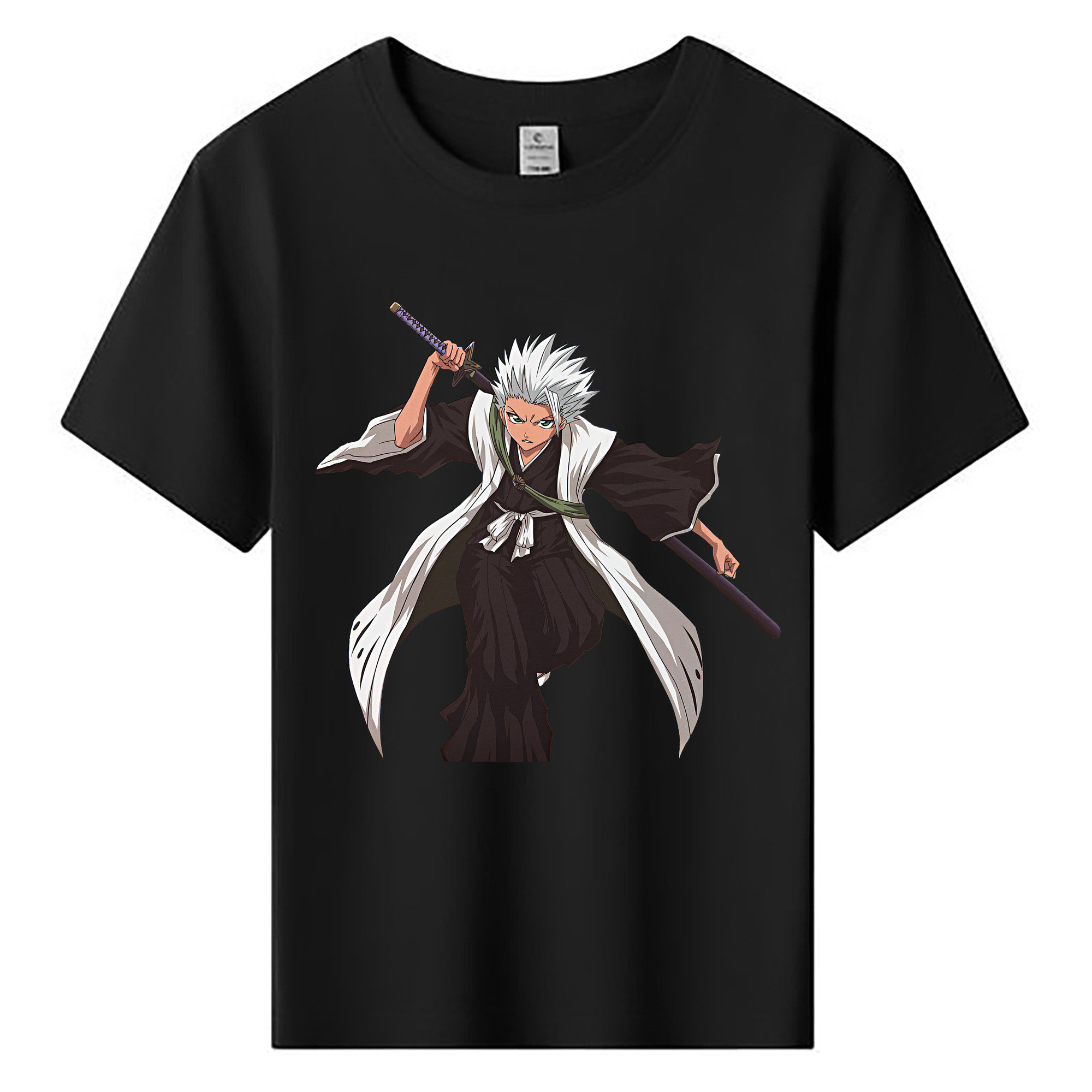 （画像用） ブリーチ 日番谷冬獅郎（ひつがや とうしろう） BLEACH Hitsugaya Toushirou 綿100％キッズTシャツ（フロントプリント）