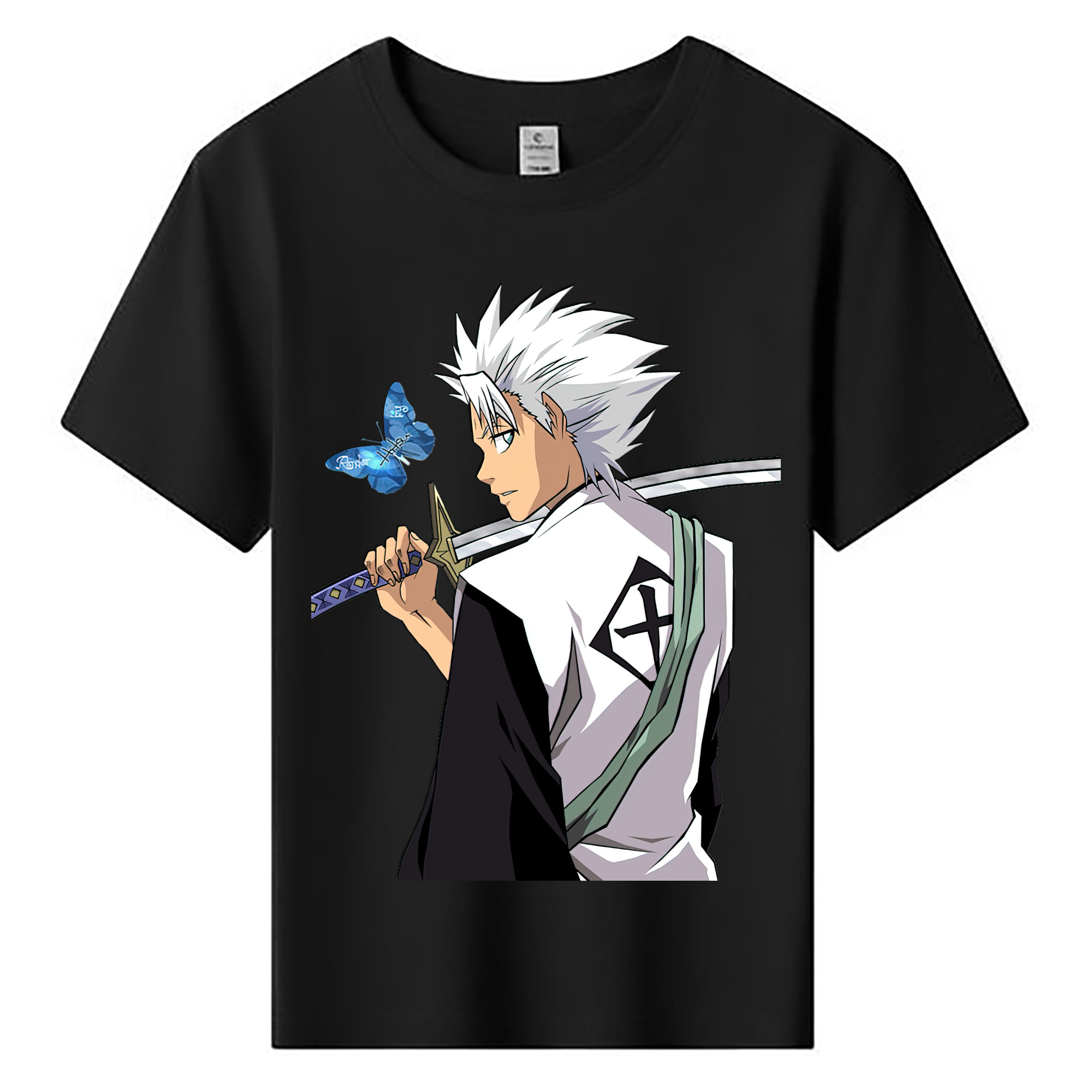 （画像用） ブリーチ 日番谷冬獅郎（ひつがや とうしろう） BLEACH Hitsugaya Toushirou 綿100％キッズTシャツ（フロントプリント）
