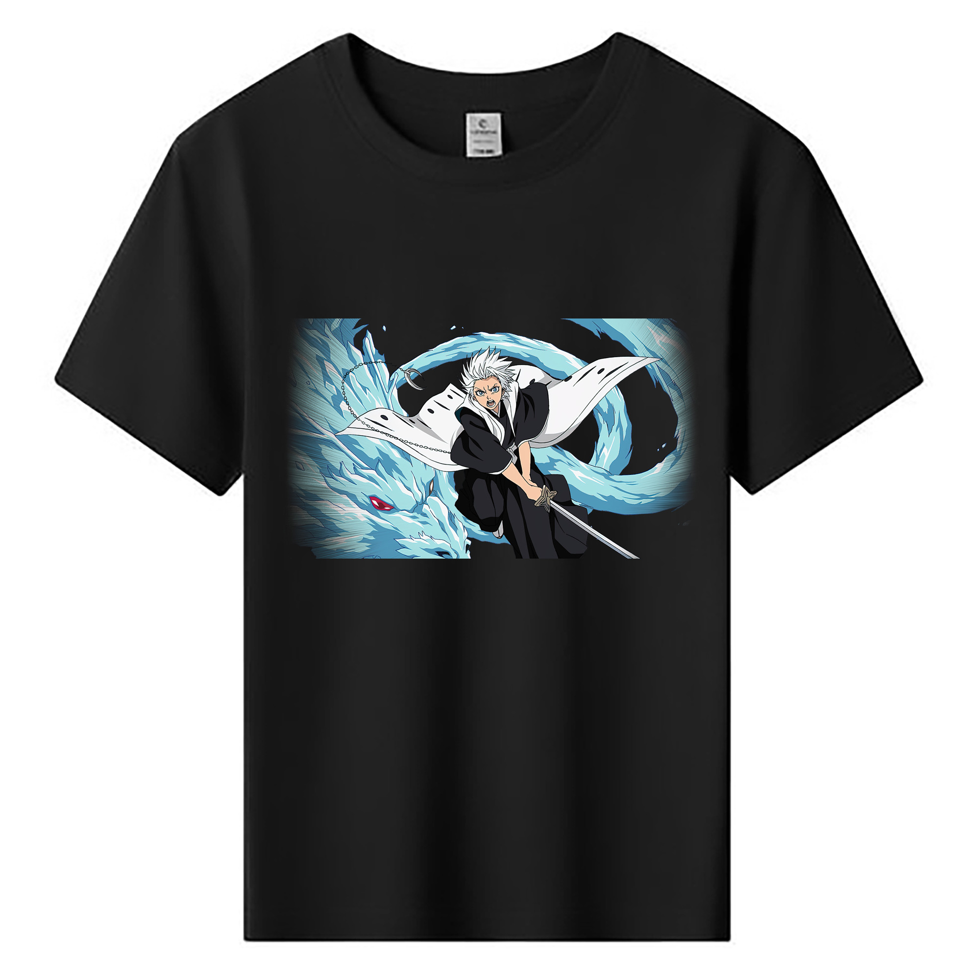 （画像用） ブリーチ 日番谷冬獅郎（ひつがや とうしろう） BLEACH Hitsugaya Toushirou 綿100％キッズTシャツ（フロントプリント）