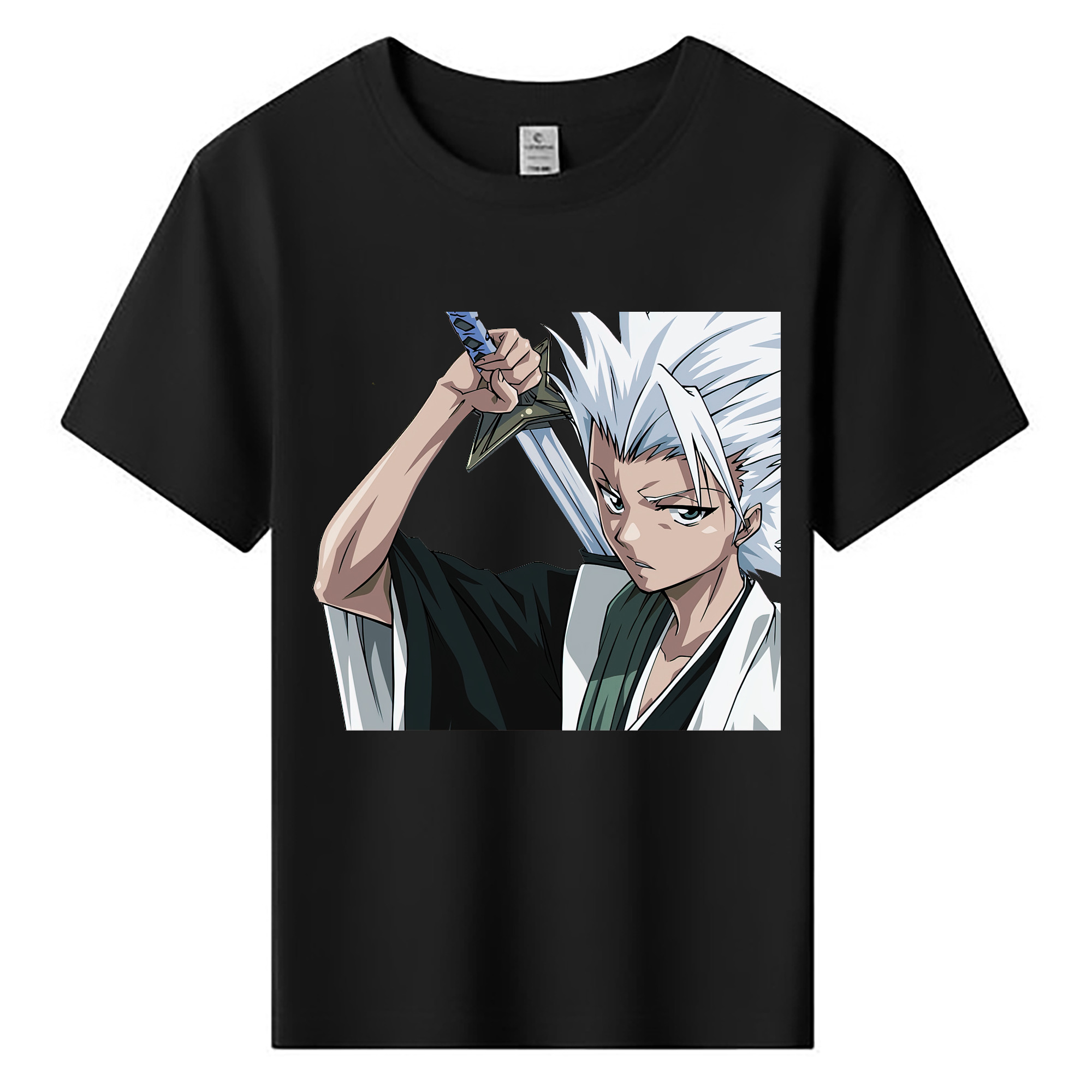 （画像用） ブリーチ 日番谷冬獅郎（ひつがや とうしろう） BLEACH Hitsugaya Toushirou 綿100％キッズTシャツ（フロントプリント）
