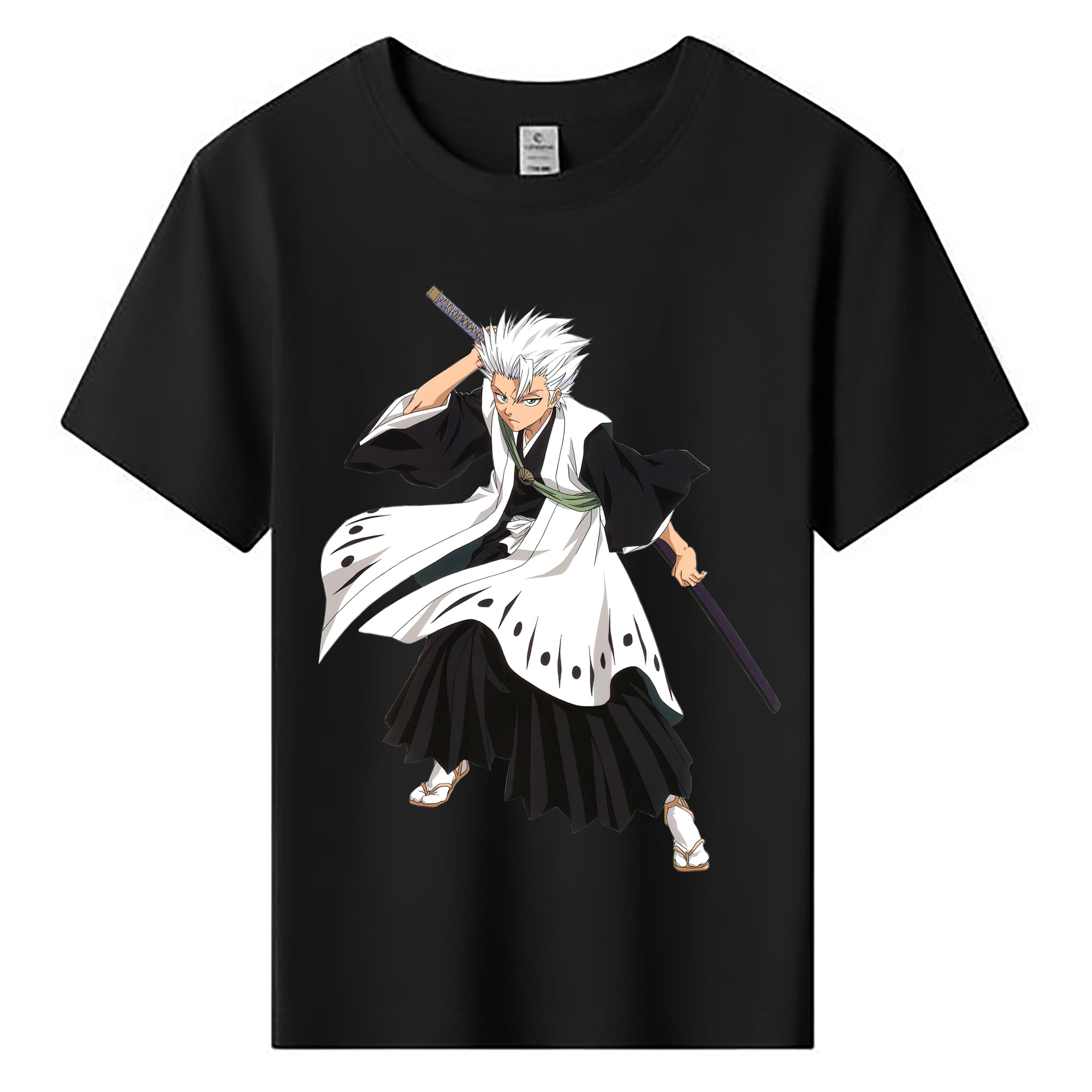 （画像用） ブリーチ 日番谷冬獅郎（ひつがや とうしろう） BLEACH Hitsugaya Toushirou 綿100％キッズTシャツ（フロントプリント）