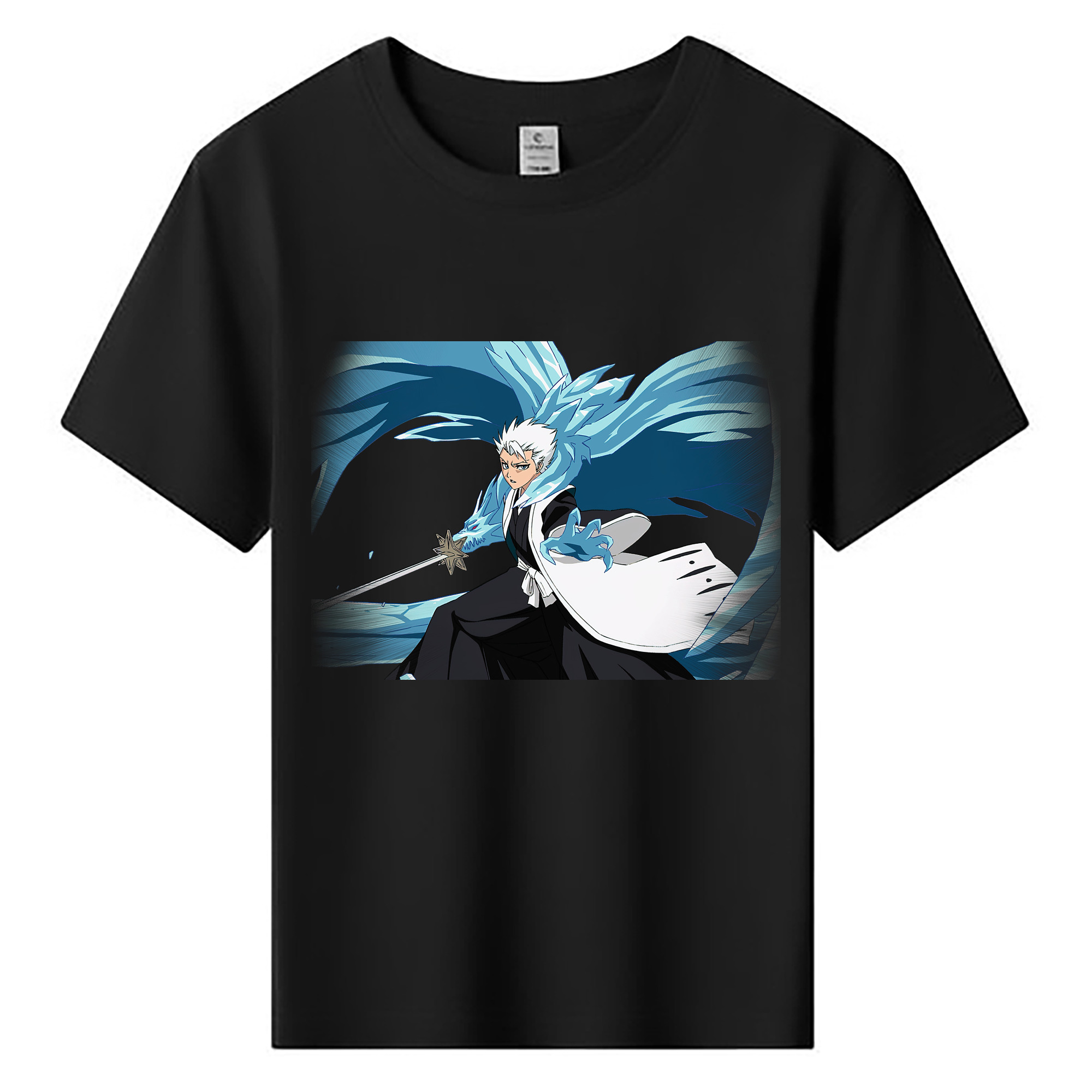 （画像用） ブリーチ 日番谷冬獅郎（ひつがや とうしろう） BLEACH Hitsugaya Toushirou 綿100％キッズTシャツ（フロントプリント）