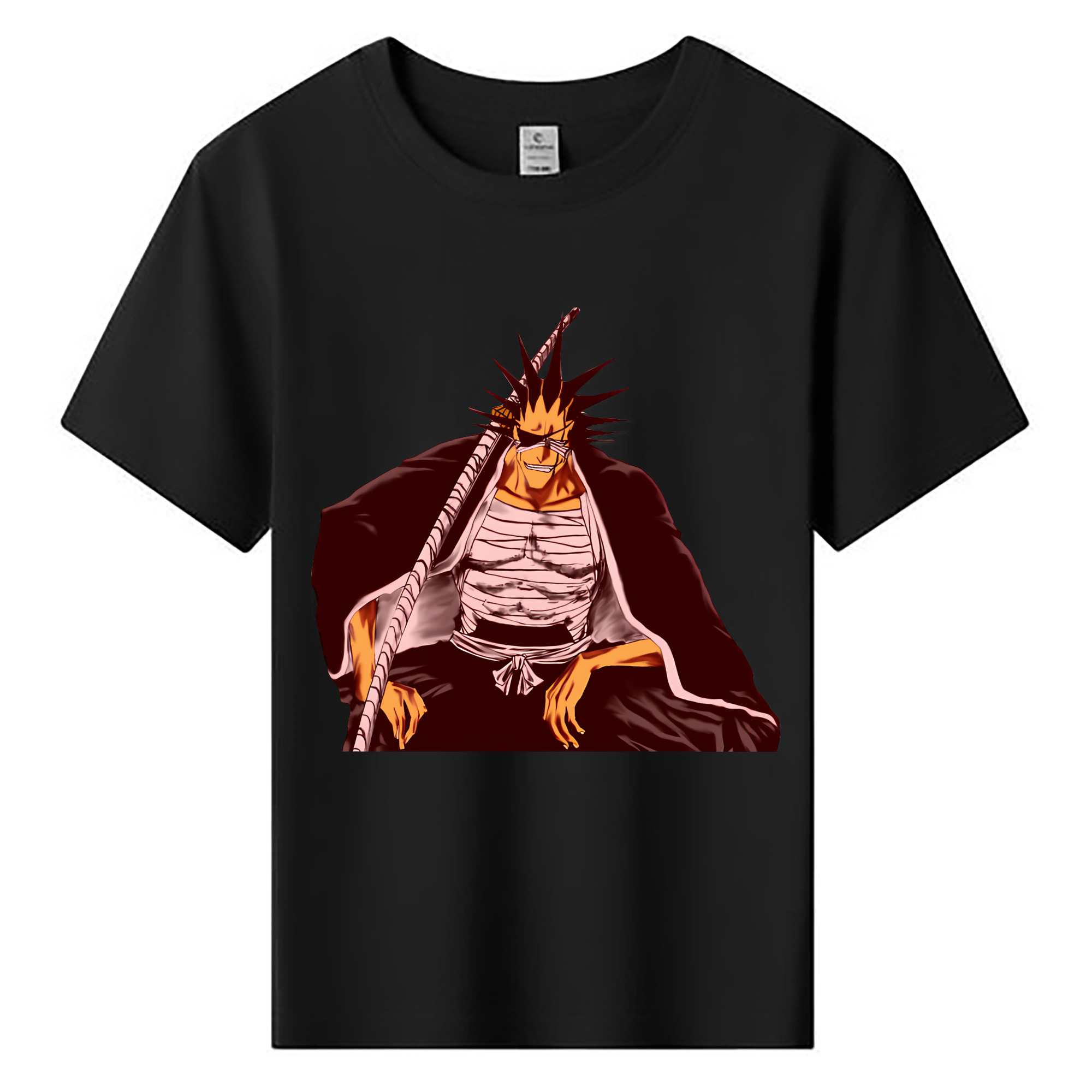 （画像用） ブリーチ ざらき けんぱち BLEACH Zaraki Kenpachi 綿100％キッズTシャツ（フロントプリント）