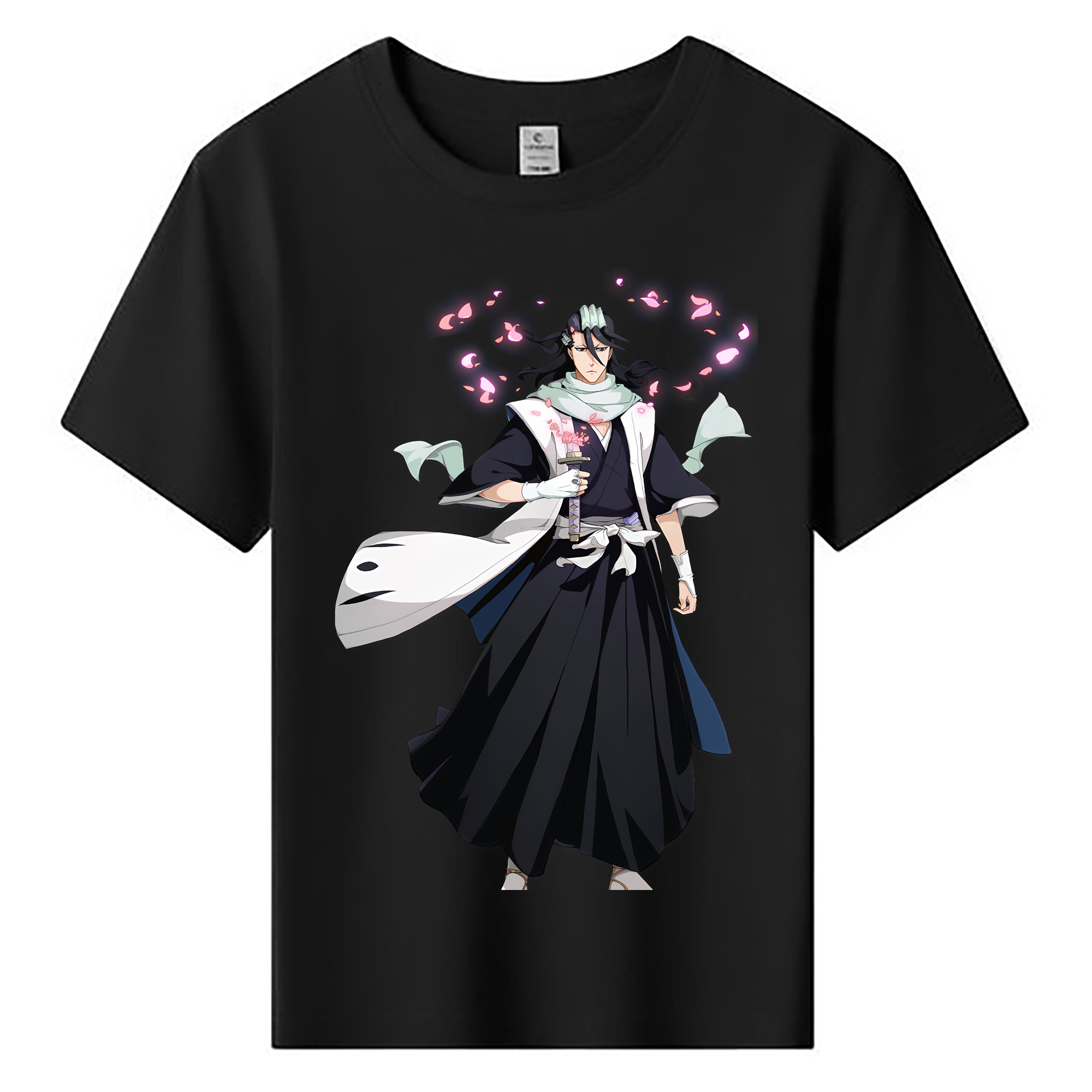 （画像用） ブリーチ くちき びゃくや BLEACH Kuchiki Byakuya 綿100％キッズTシャツ（フロントプリント）