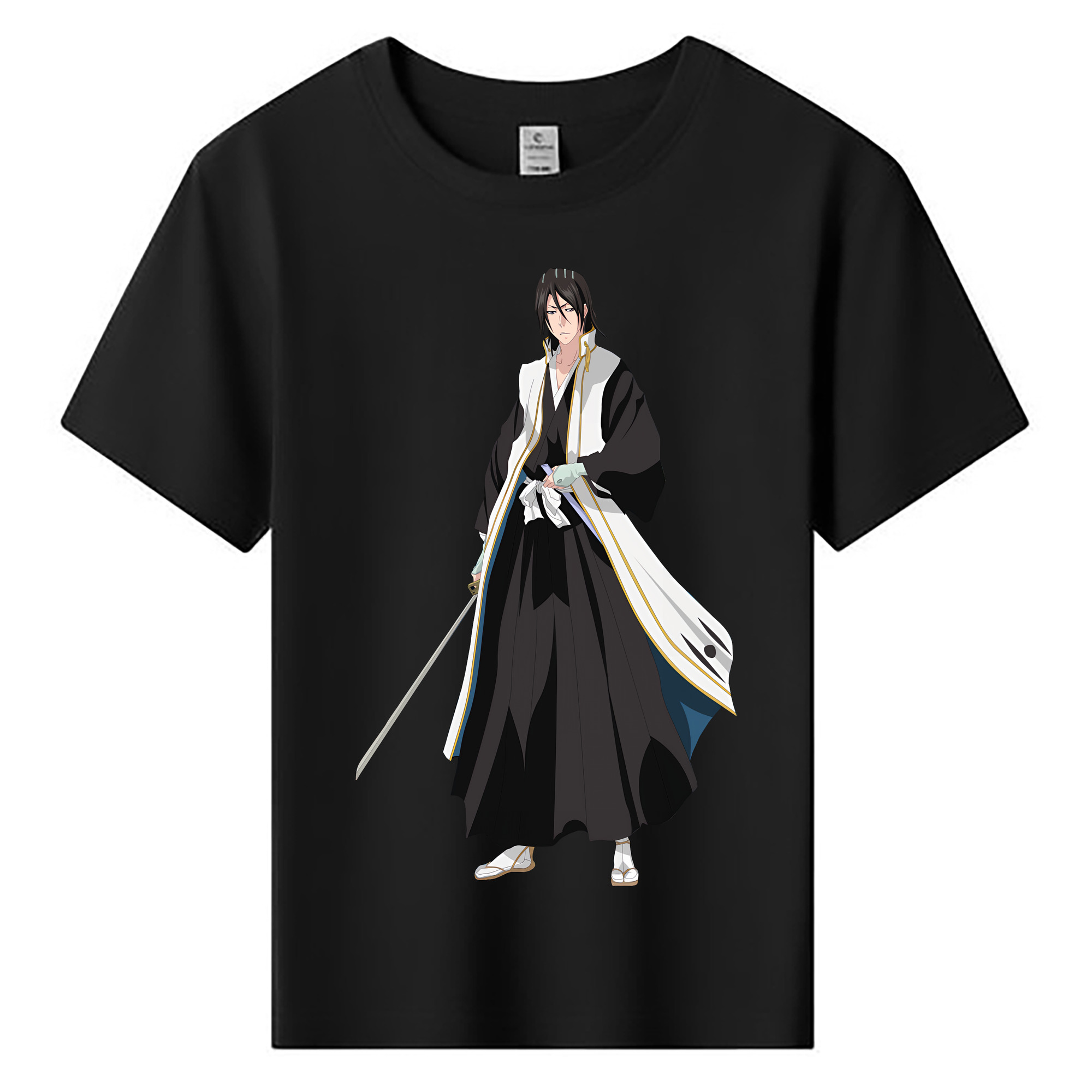 （画像用） ブリーチ くちき びゃくや BLEACH Kuchiki Byakuya 綿100％キッズTシャツ（フロントプリント）