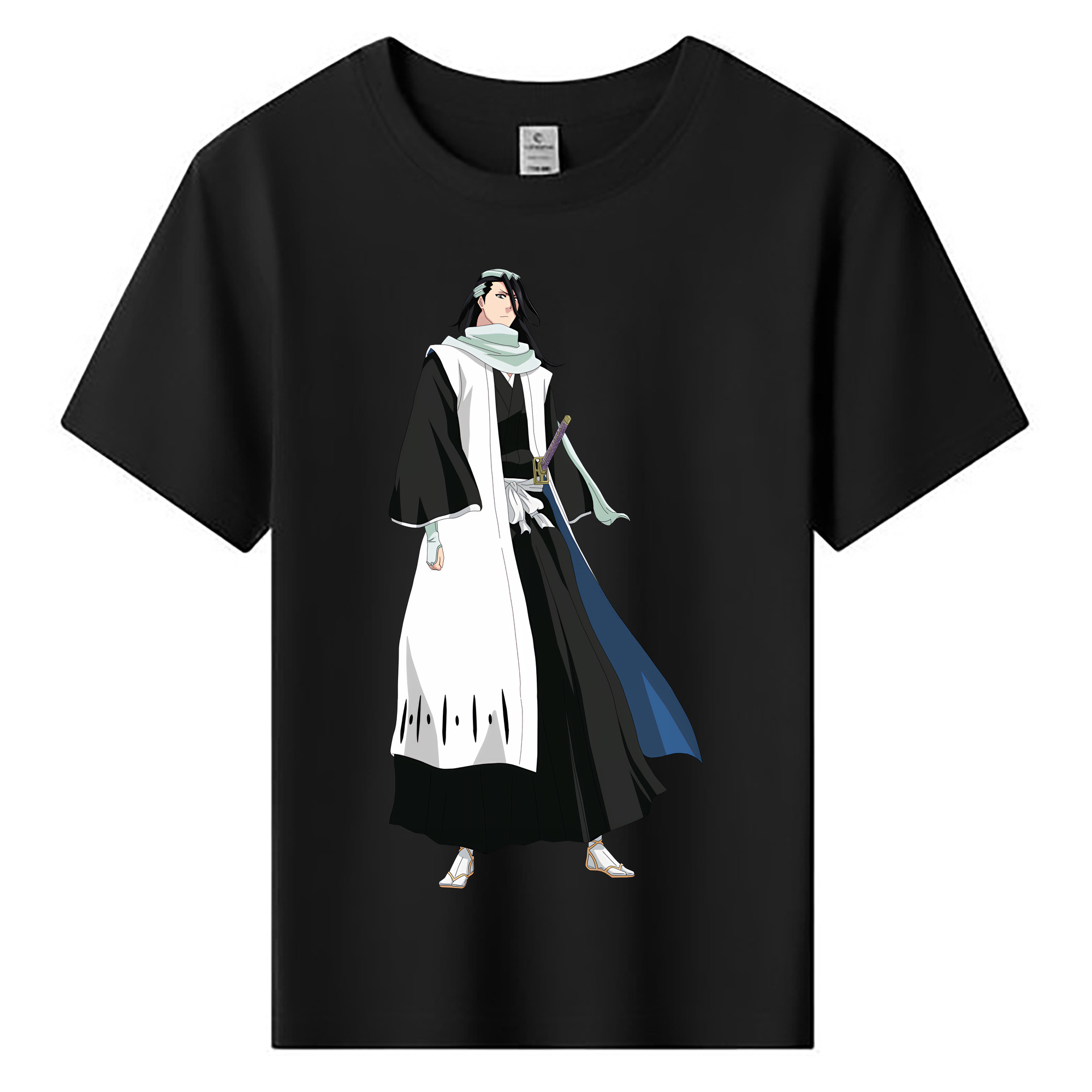 （画像用） ブリーチ くちき びゃくや BLEACH Kuchiki Byakuya 綿100％キッズTシャツ（フロントプリント）