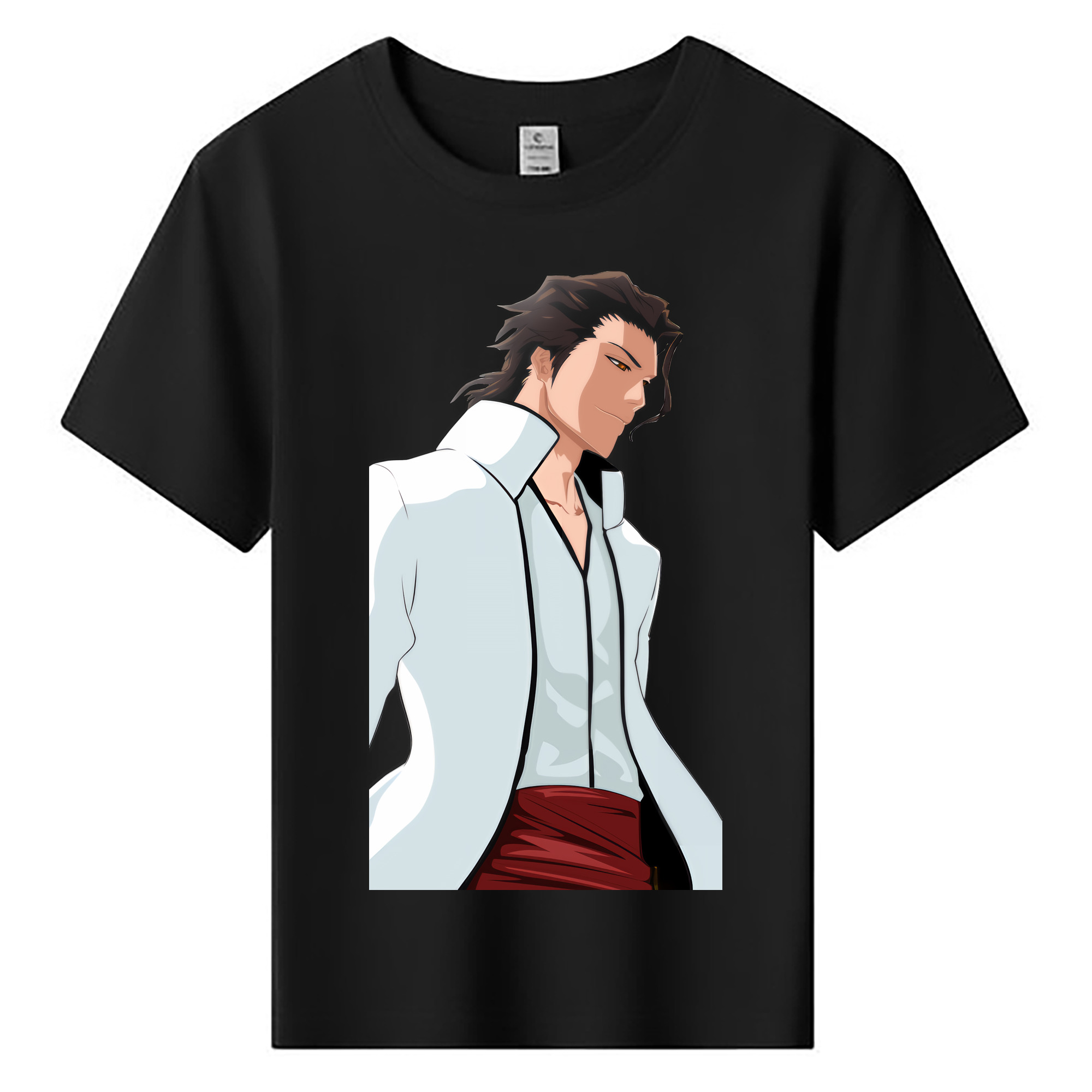 （画像用） ブリーチ 藍染 惣右介（あいぜん そうすけ） BLEACH Aizen Sousuke 綿100％キッズTシャツ（フロントプリント）