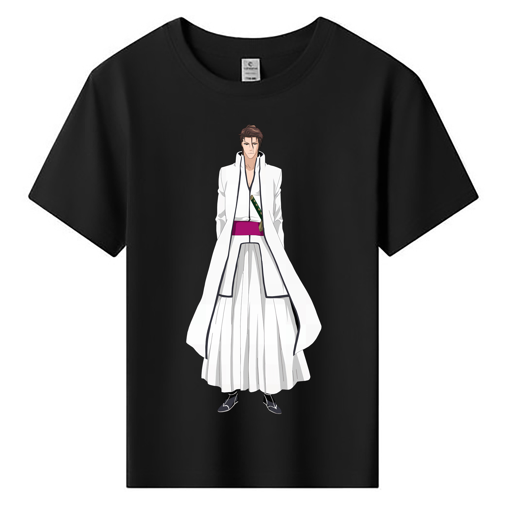 （画像用） ブリーチ 藍染 惣右介（あいぜん そうすけ） BLEACH Aizen Sousuke 綿100％キッズTシャツ（フロントプリント）