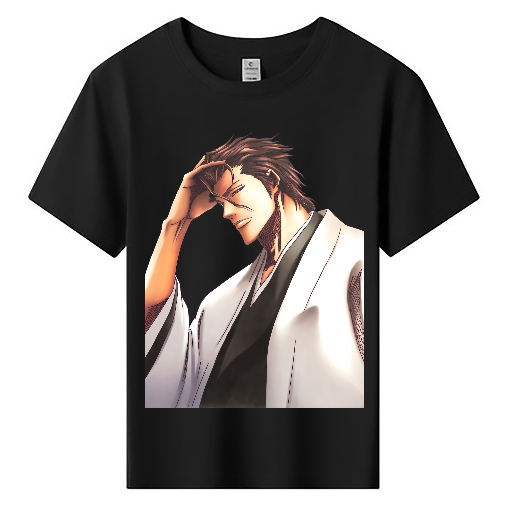 （画像用） ブリーチ 藍染 惣右介（あいぜん そうすけ） BLEACH Aizen Sousuke 綿100％キッズTシャツ（フロントプリント）