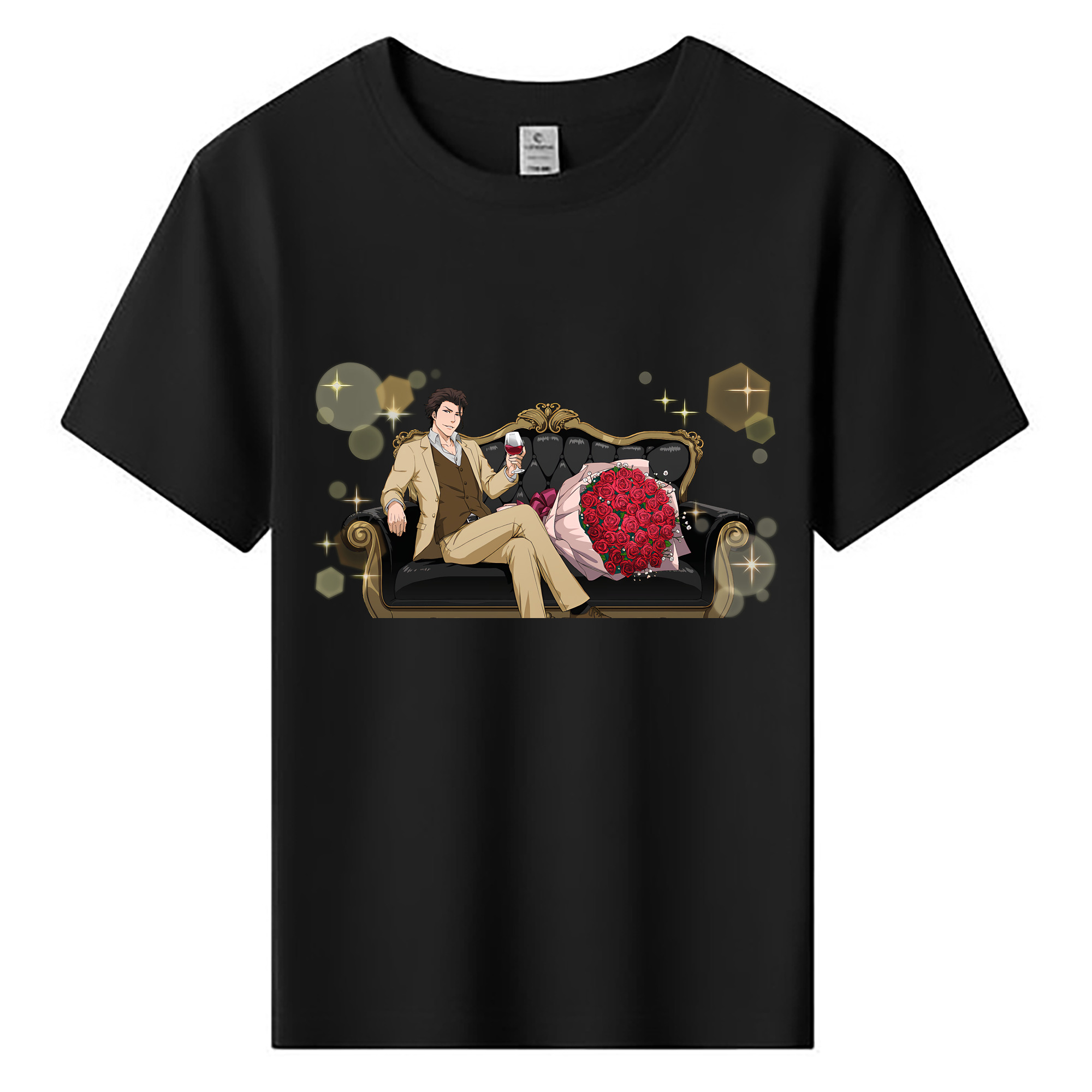 （画像用） ブリーチ 藍染 惣右介（あいぜん そうすけ） BLEACH Aizen Sousuke 綿100％キッズTシャツ（フロントプリント）