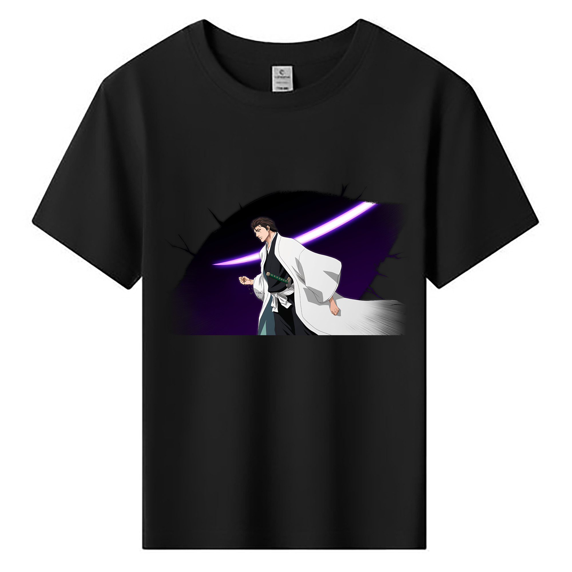 （画像用） ブリーチ 藍染 惣右介（あいぜん そうすけ） BLEACH Aizen Sousuke 綿100％キッズTシャツ（フロントプリント）
