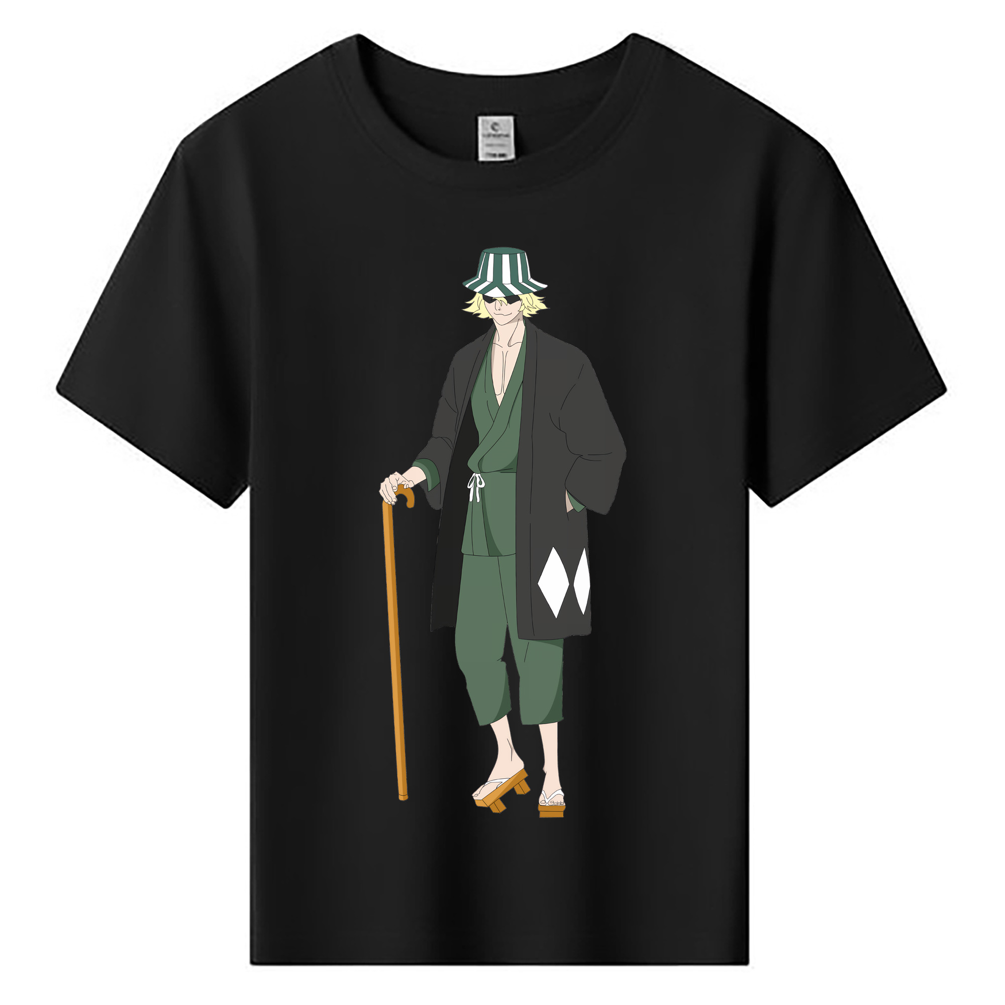 （画像用） "ブリーチ 浦原 喜助（うらはら きすけ） BLEACH Urahara Kisuke " 綿100％キッズTシャツ（フロントプリント）