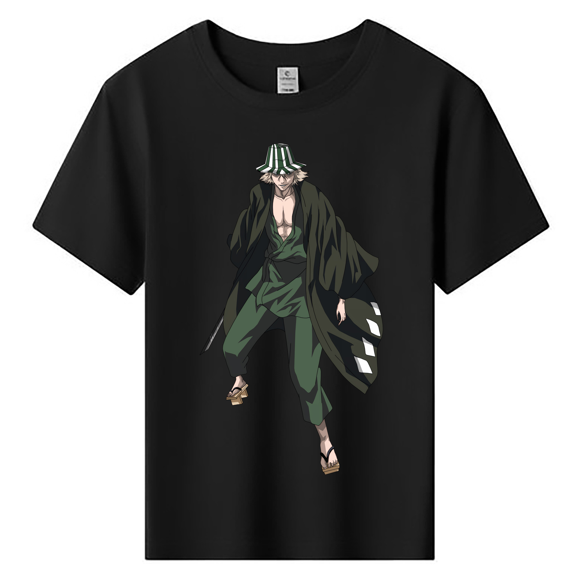 （画像用） "ブリーチ 浦原 喜助（うらはら きすけ） BLEACH Urahara Kisuke " 綿100％キッズTシャツ（フロントプリント）