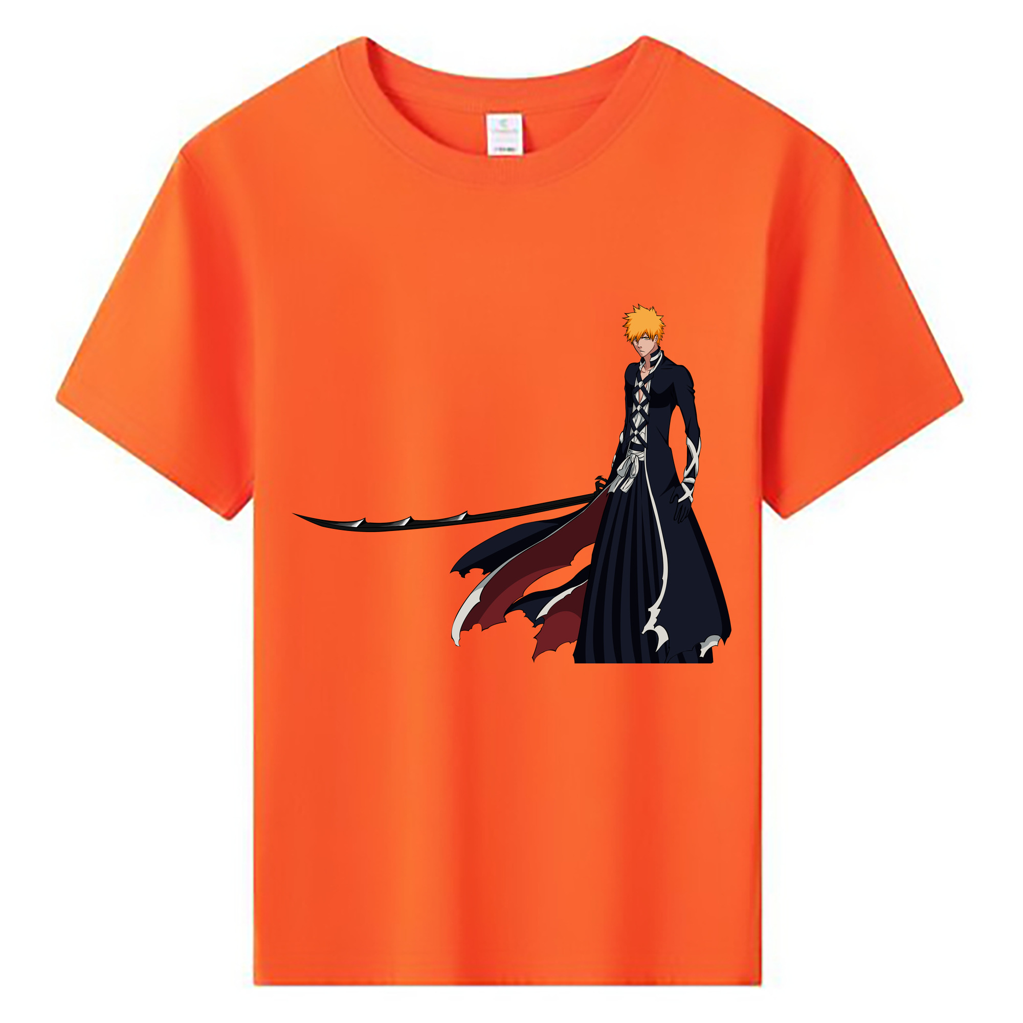 （画像用） ブリーチ 黒崎一護（くろさき いちご）BLEACH Kurosaki Ichigo 綿100％キッズTシャツ（フロントプリント）