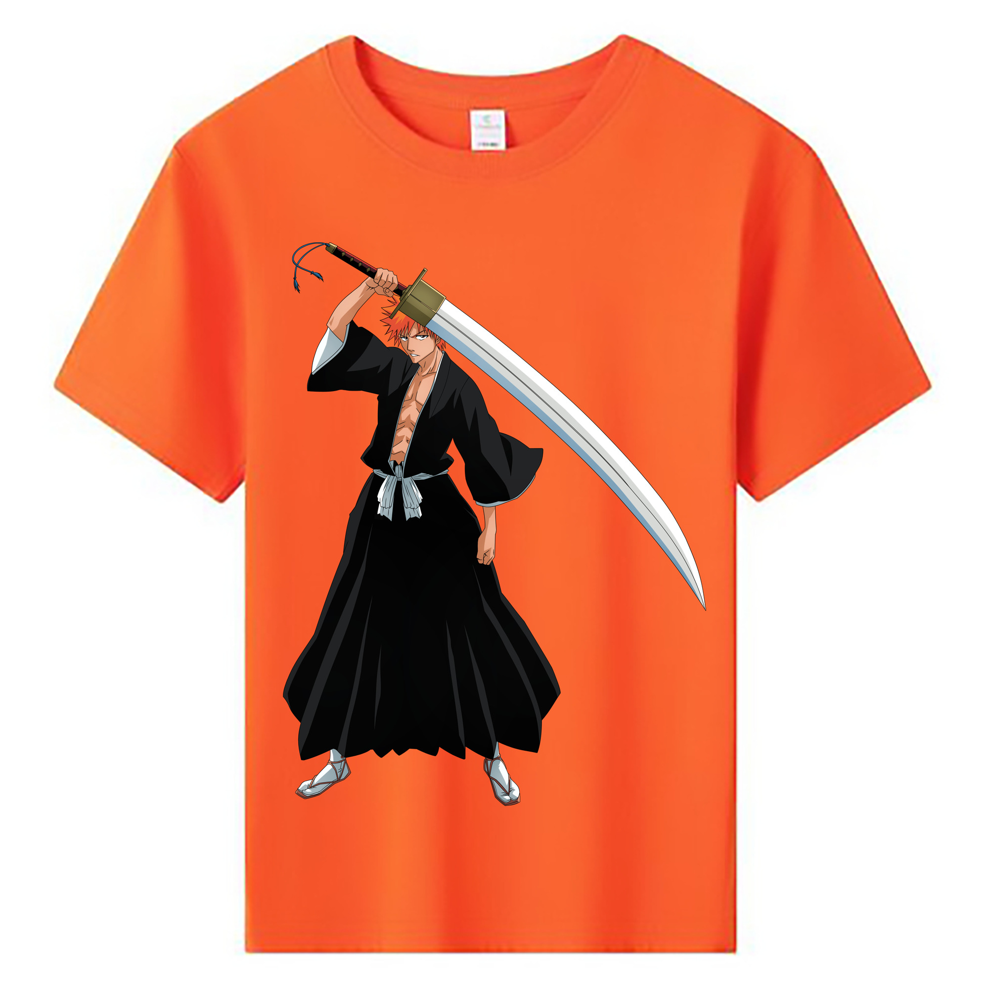 （画像用） ブリーチ 黒崎一護（くろさき いちご）BLEACH Kurosaki Ichigo 綿100％キッズTシャツ（フロントプリント）