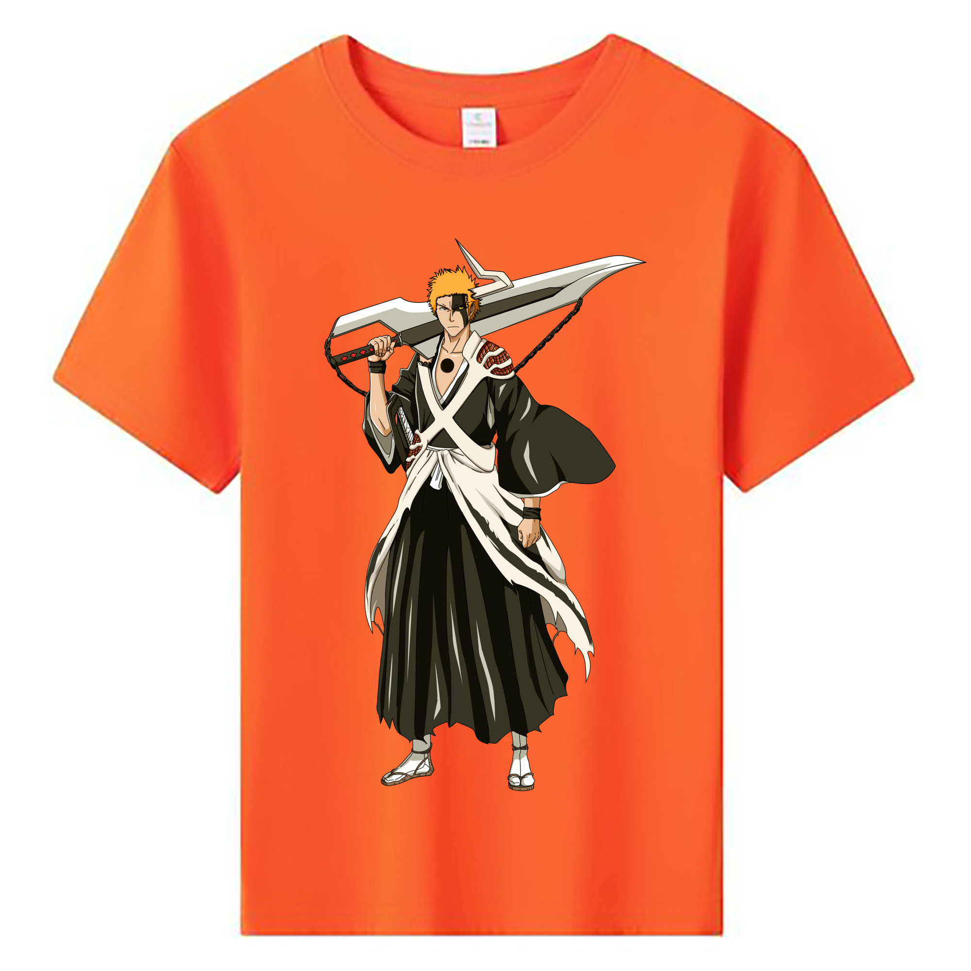 （画像用） ブリーチ 黒崎一護（くろさき いちご）BLEACH Kurosaki Ichigo 綿100％キッズTシャツ（フロントプリント）