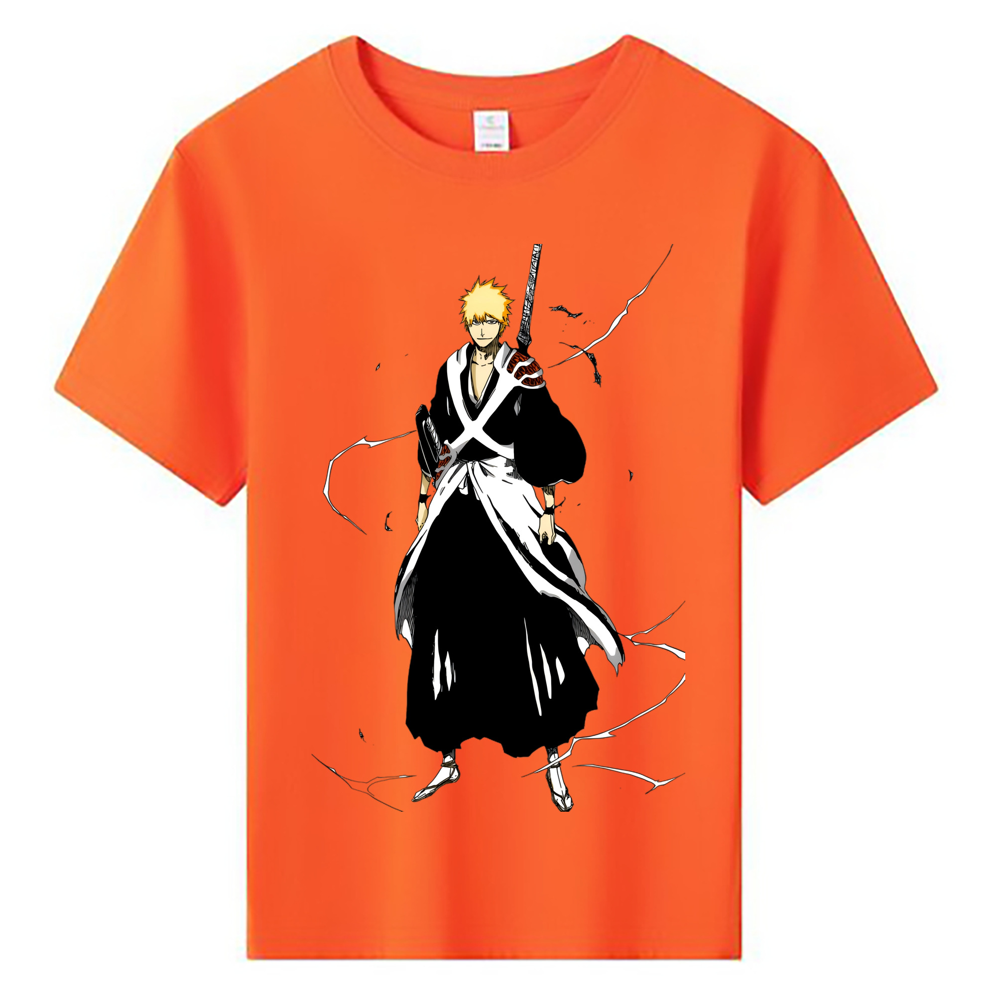 （画像用） ブリーチ 黒崎一護（くろさき いちご）BLEACH Kurosaki Ichigo 綿100％キッズTシャツ（フロントプリント）