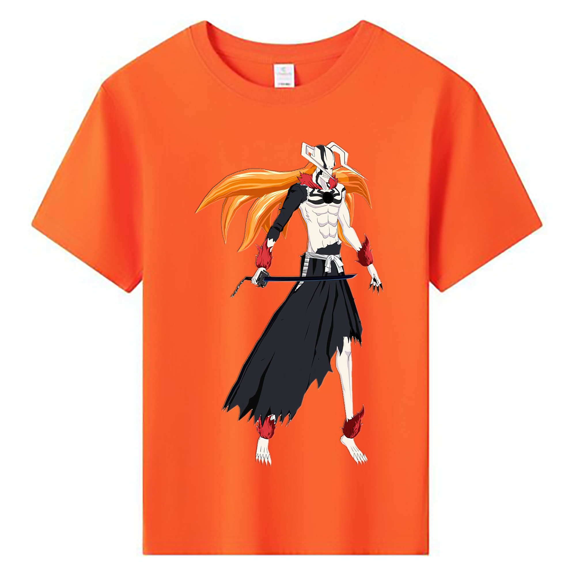 （画像用） ブリーチ 黒崎一護（くろさき いちご）BLEACH Kurosaki Ichigo 綿100％キッズTシャツ（フロントプリント）
