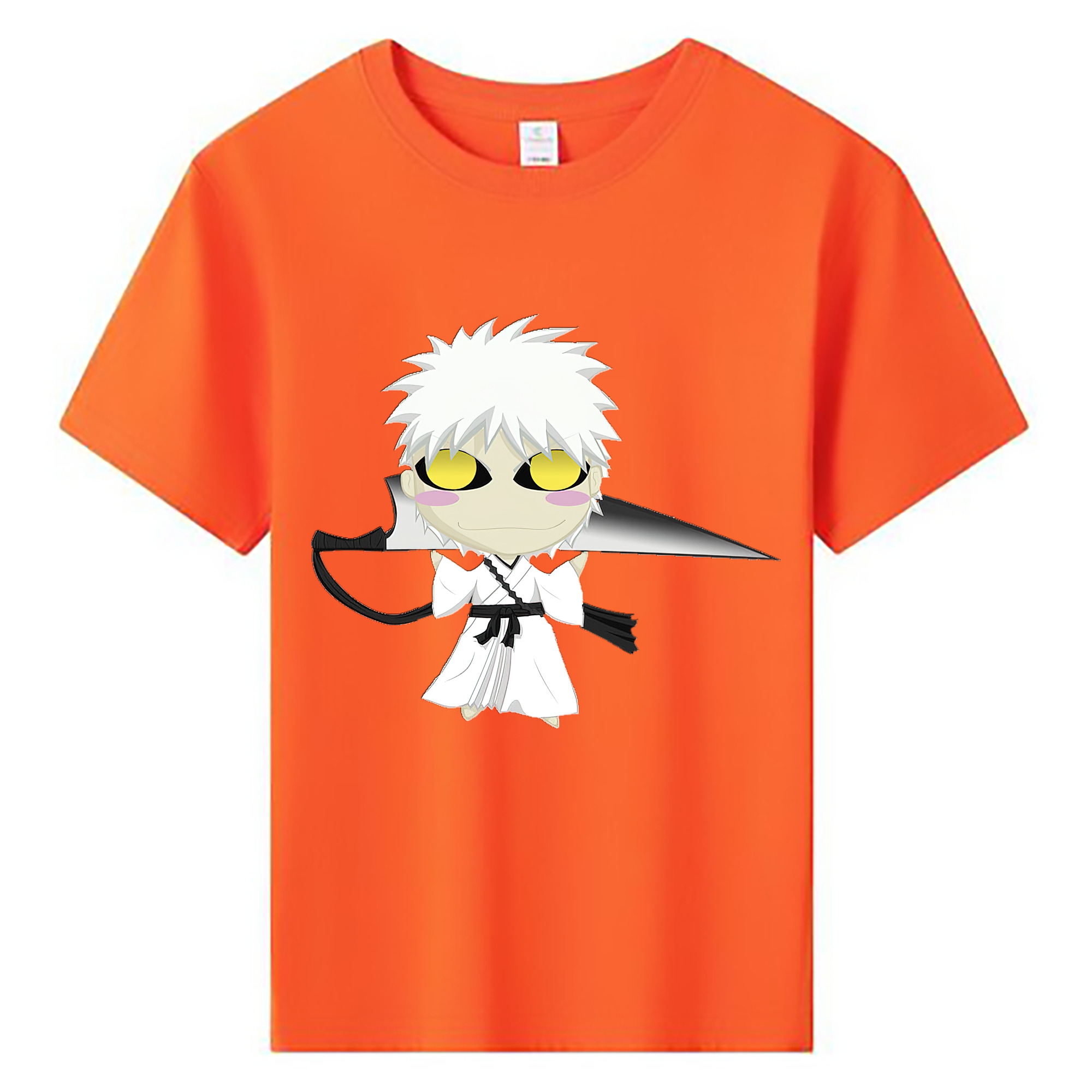 （画像用） ブリーチ 黒崎一護（くろさき いちご）BLEACH Kurosaki Ichigo 綿100％キッズTシャツ（フロントプリント）