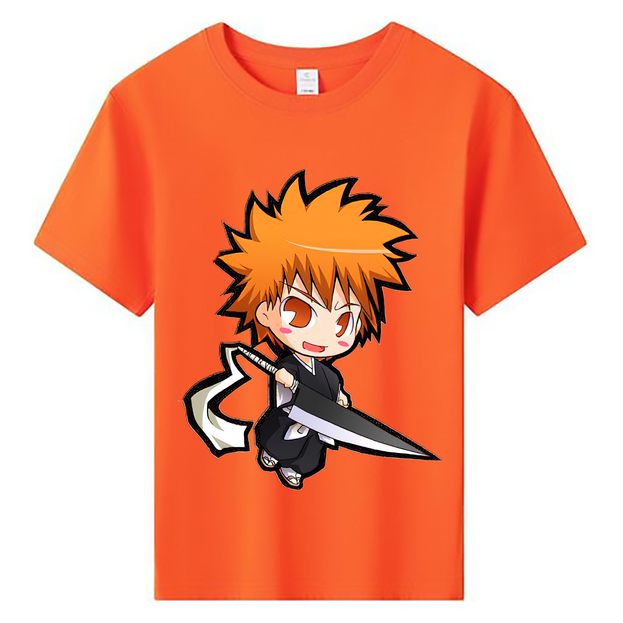 （画像用） ブリーチ 黒崎一護（くろさき いちご）BLEACH Kurosaki Ichigo 綿100％キッズTシャツ（フロントプリント）