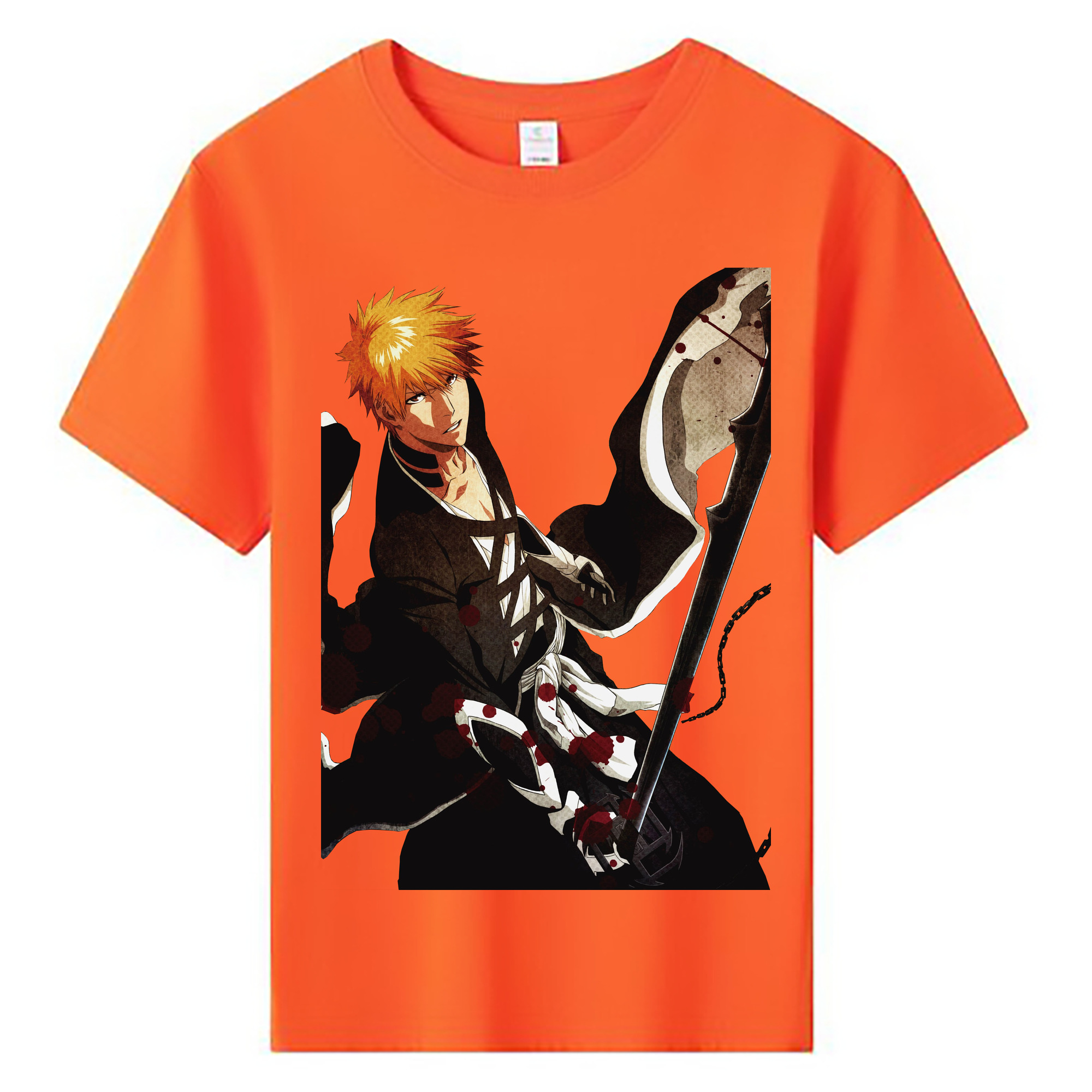 （画像用） ブリーチ 黒崎一護（くろさき いちご）BLEACH Kurosaki Ichigo 綿100％キッズTシャツ（フロントプリント）