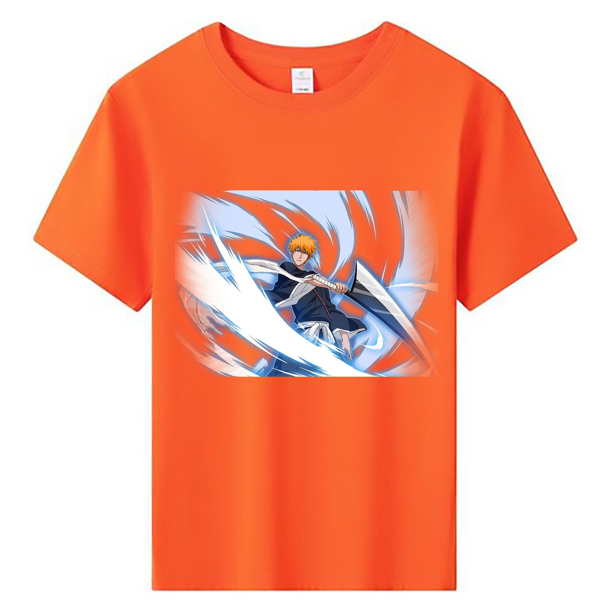 （画像用） ブリーチ 黒崎一護（くろさき いちご）BLEACH Kurosaki Ichigo 綿100％キッズTシャツ（フロントプリント）