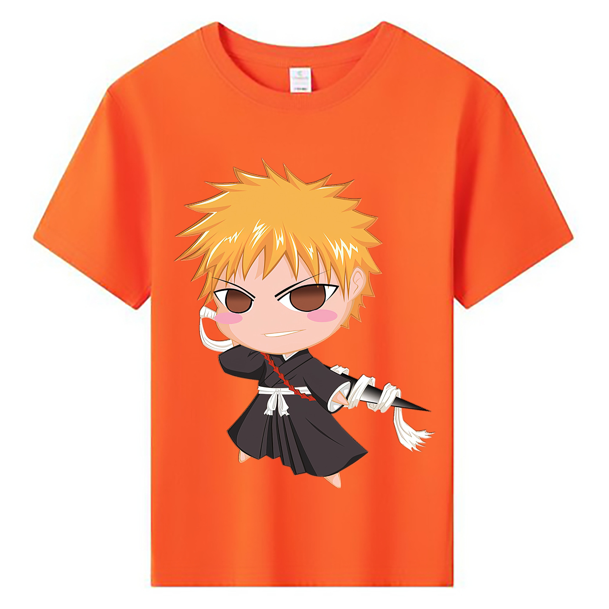 （画像用） ブリーチ 黒崎一護（くろさき いちご）BLEACH Kurosaki Ichigo 綿100％キッズTシャツ（フロントプリント）