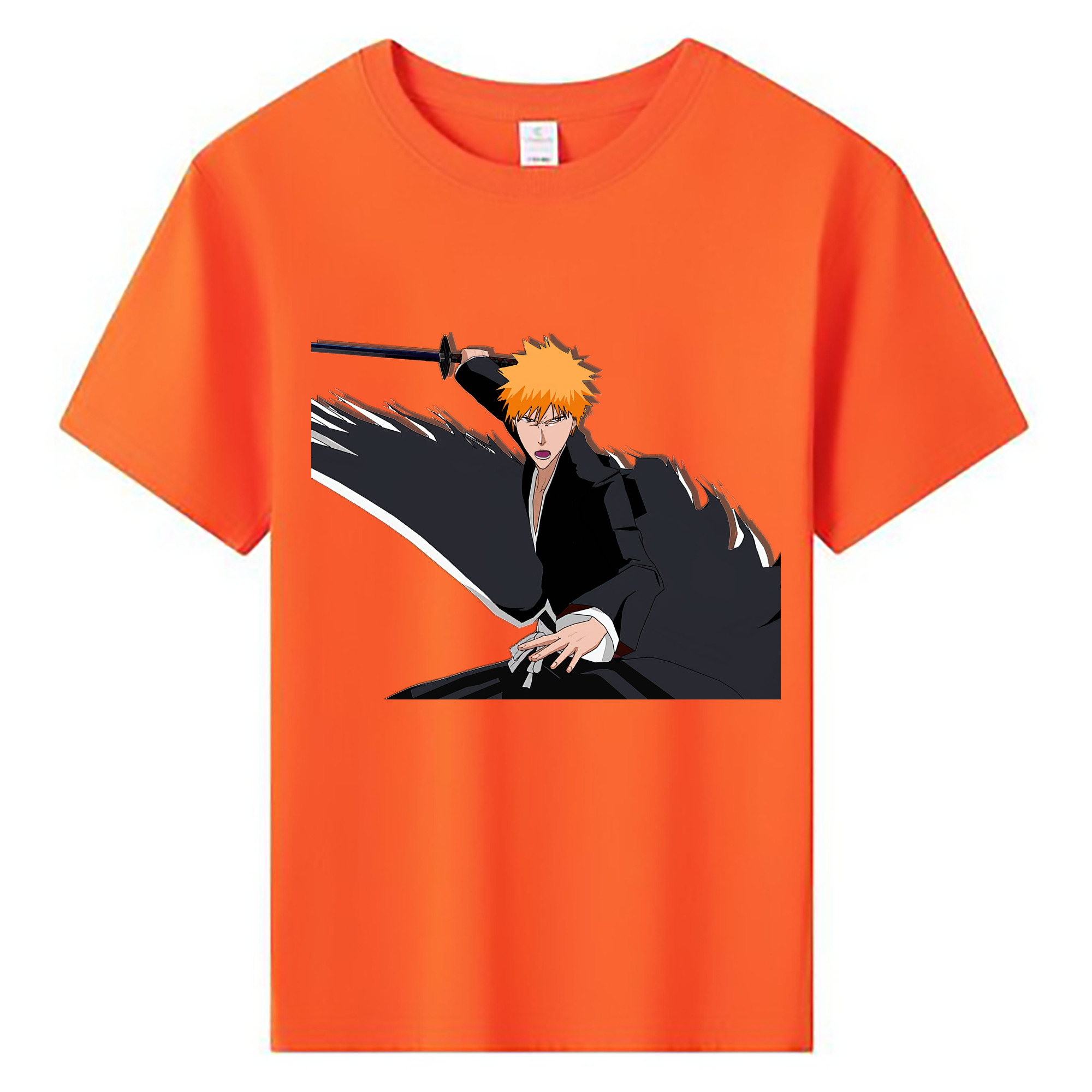 （画像用） ブリーチ 黒崎一護（くろさき いちご）BLEACH Kurosaki Ichigo 綿100％キッズTシャツ（フロントプリント）
