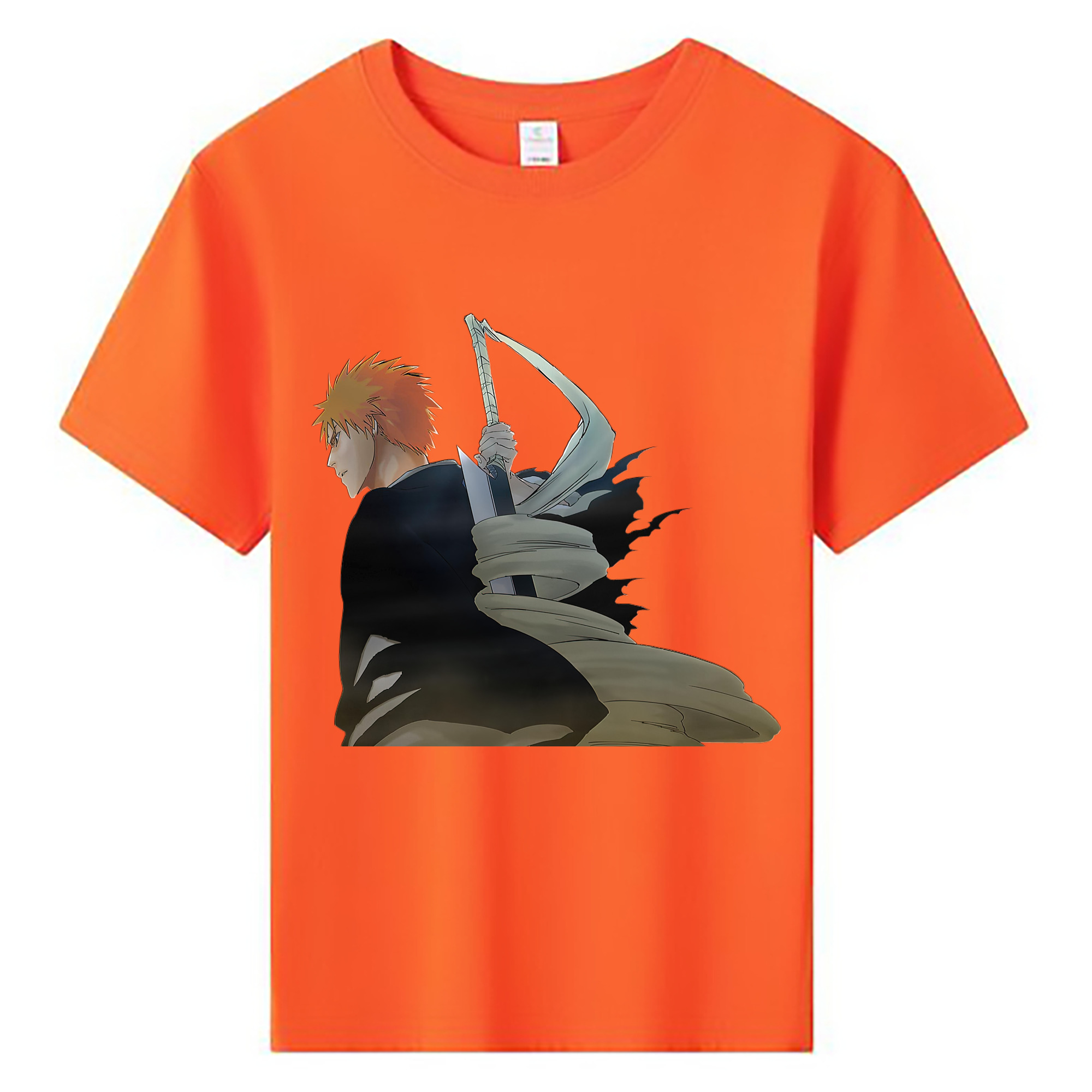 （画像用） ブリーチ 黒崎一護（くろさき いちご）BLEACH Kurosaki Ichigo 綿100％キッズTシャツ（フロントプリント）