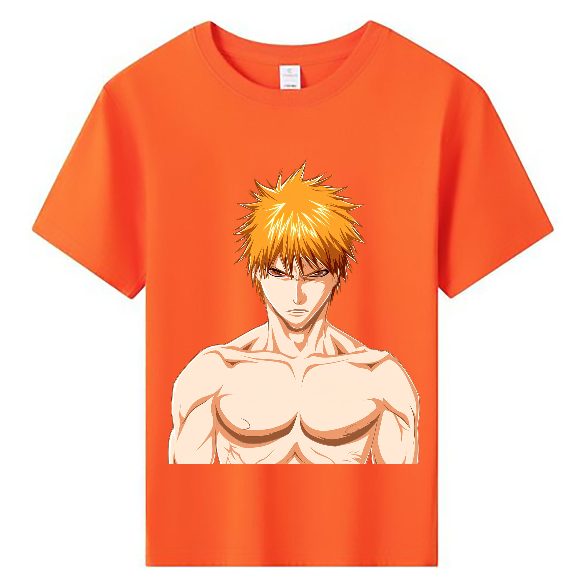 （画像用） ブリーチ 黒崎一護（くろさき いちご）BLEACH Kurosaki Ichigo 綿100％キッズTシャツ（フロントプリント）