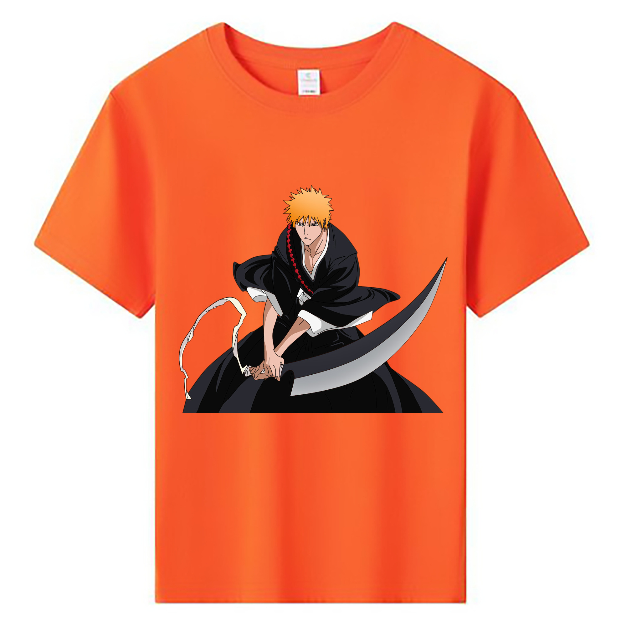 （画像用） ブリーチ 黒崎一護（くろさき いちご）BLEACH Kurosaki Ichigo 綿100％キッズTシャツ（フロントプリント）