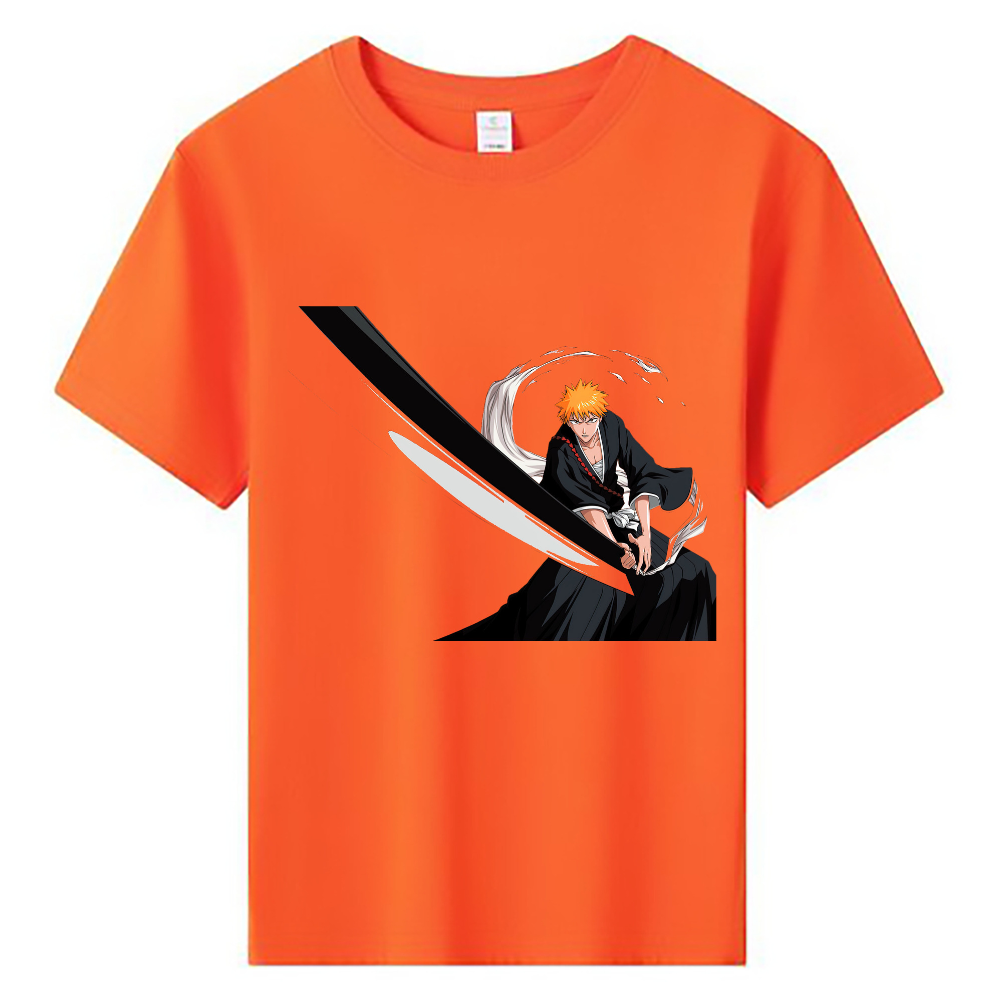 （画像用） ブリーチ 黒崎一護（くろさき いちご）BLEACH Kurosaki Ichigo 綿100％キッズTシャツ（フロントプリント）