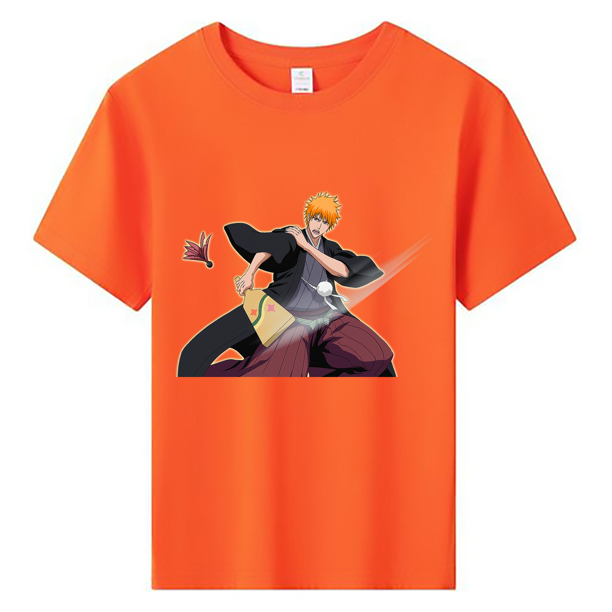 （画像用） ブリーチ 黒崎一護（くろさき いちご）BLEACH Kurosaki Ichigo 綿100％キッズTシャツ（フロントプリント）
