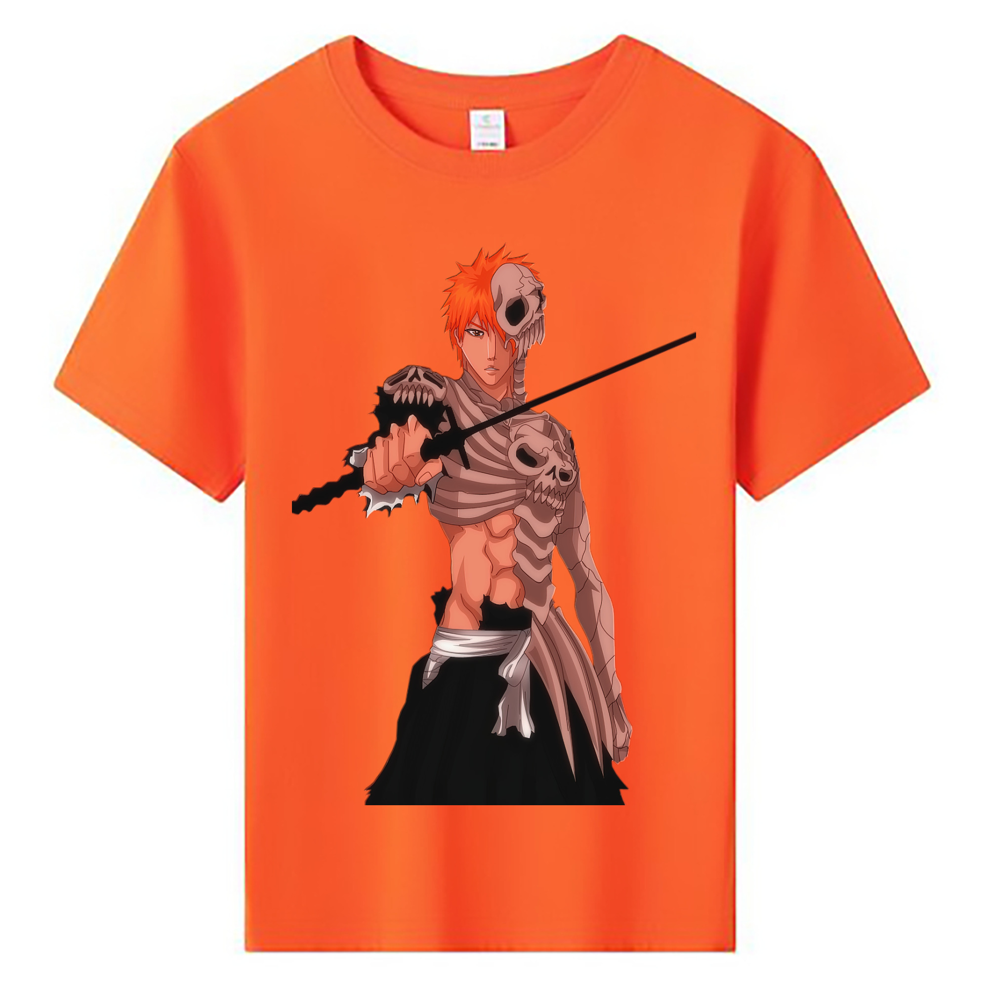 （画像用） ブリーチ 黒崎一護（くろさき いちご）BLEACH Kurosaki Ichigo 綿100％キッズTシャツ（フロントプリント）