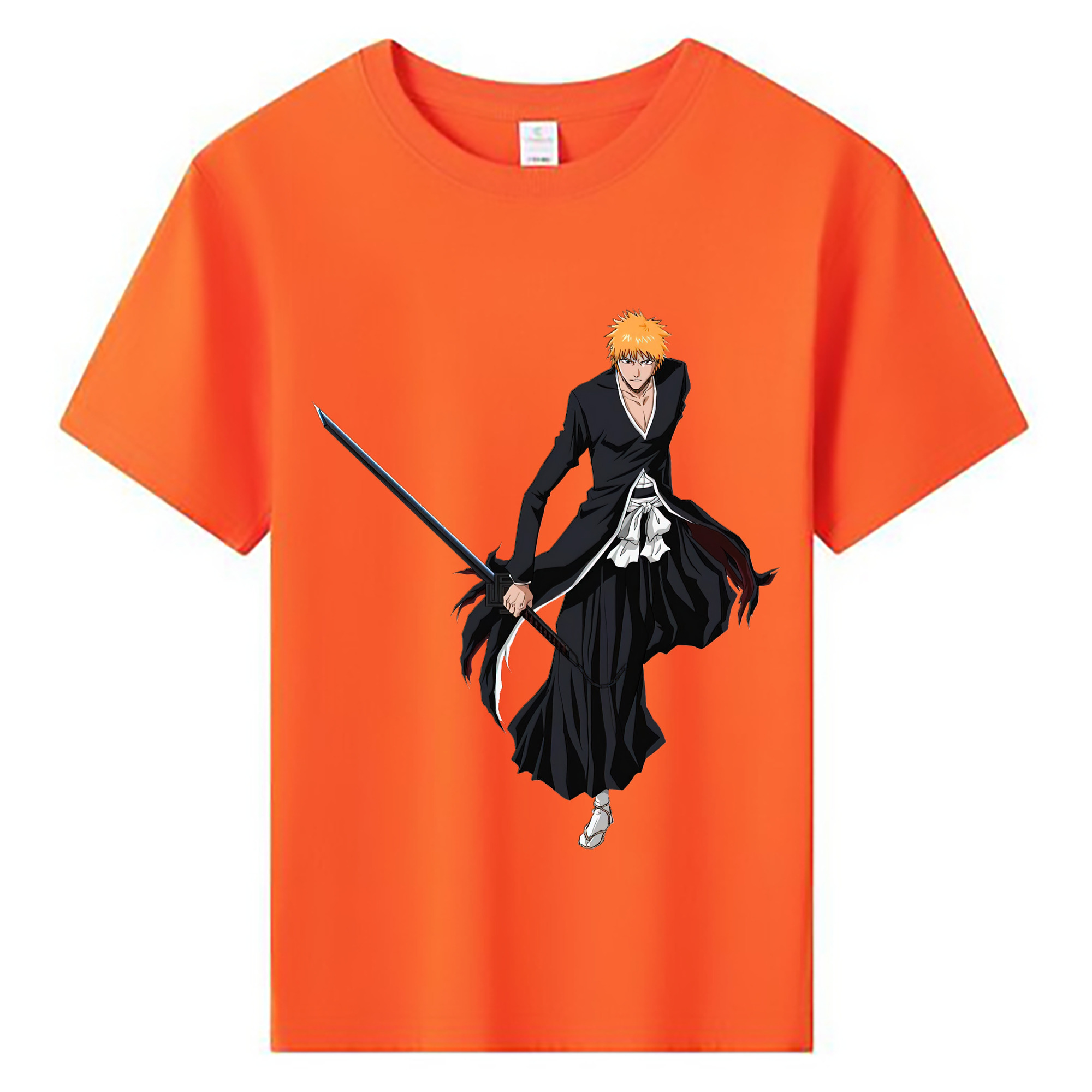 （画像用） ブリーチ 黒崎一護（くろさき いちご）BLEACH Kurosaki Ichigo 綿100％キッズTシャツ（フロントプリント）