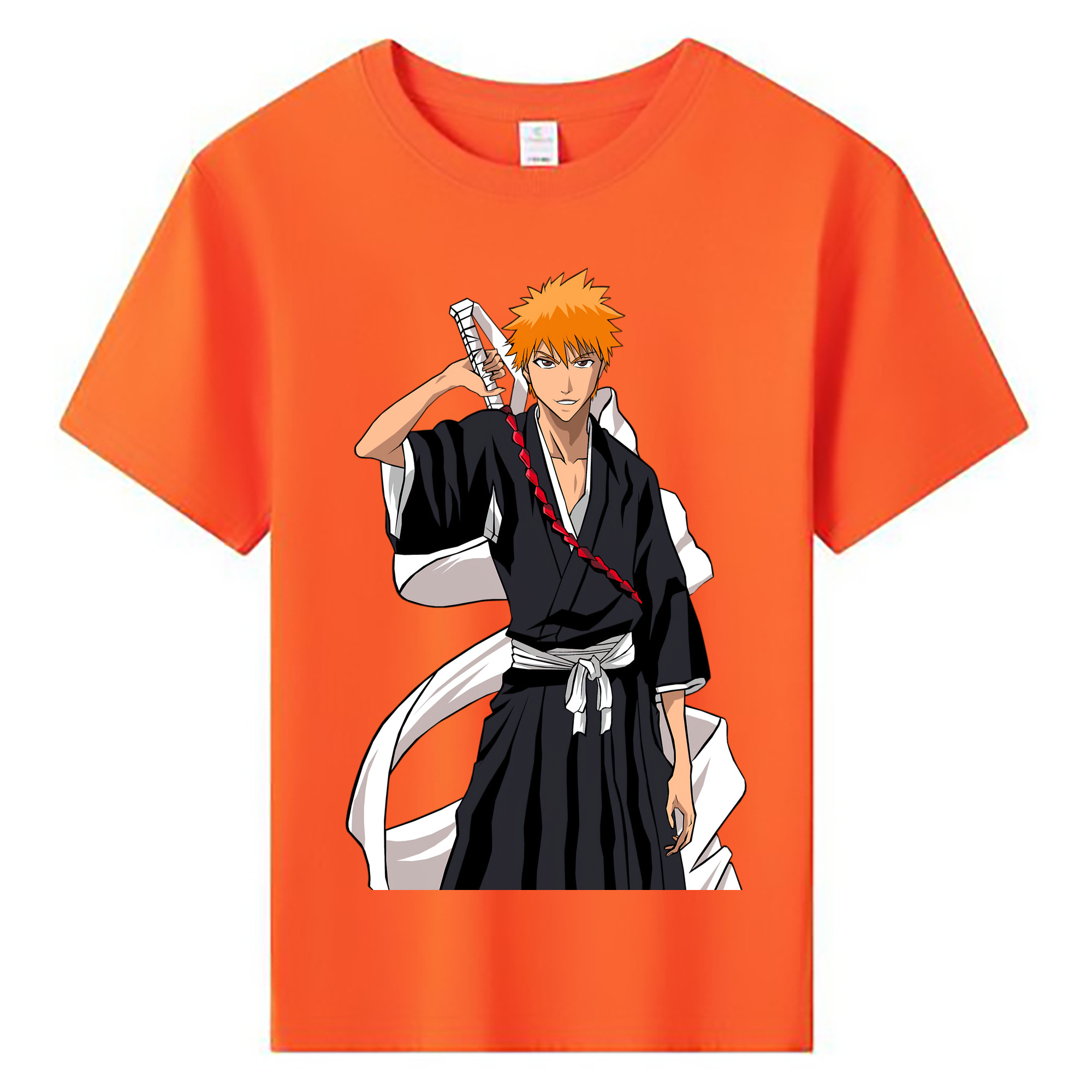 （画像用） ブリーチ 黒崎一護（くろさき いちご）BLEACH Kurosaki Ichigo 綿100％キッズTシャツ（フロントプリント）