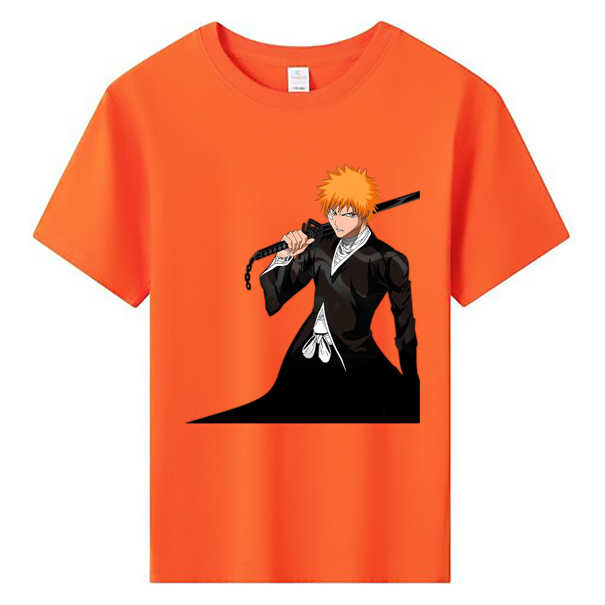 （画像用） ブリーチ 黒崎一護（くろさき いちご）BLEACH Kurosaki Ichigo 綿100％キッズTシャツ（フロントプリント）