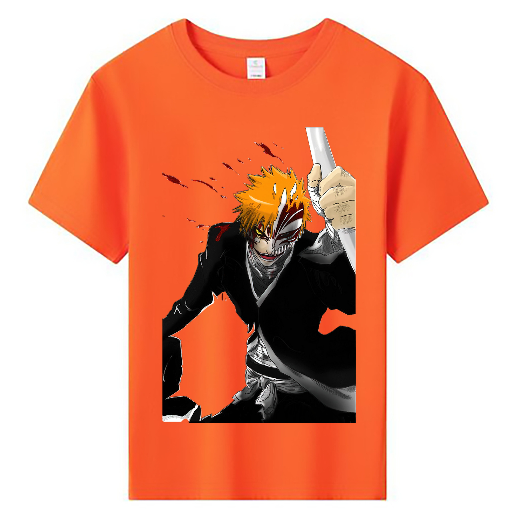 （画像用） ブリーチ 黒崎一護（くろさき いちご）BLEACH Kurosaki Ichigo 綿100％キッズTシャツ（フロントプリント）