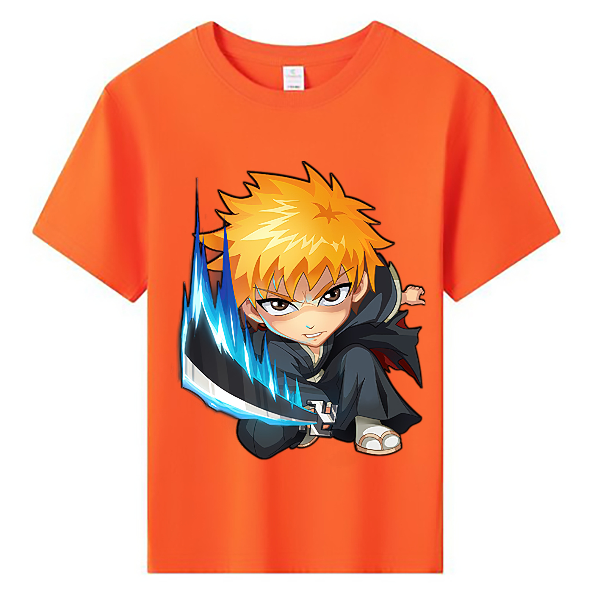 （画像用） ブリーチ 黒崎一護（くろさき いちご）BLEACH Kurosaki Ichigo 綿100％キッズTシャツ（フロントプリント）
