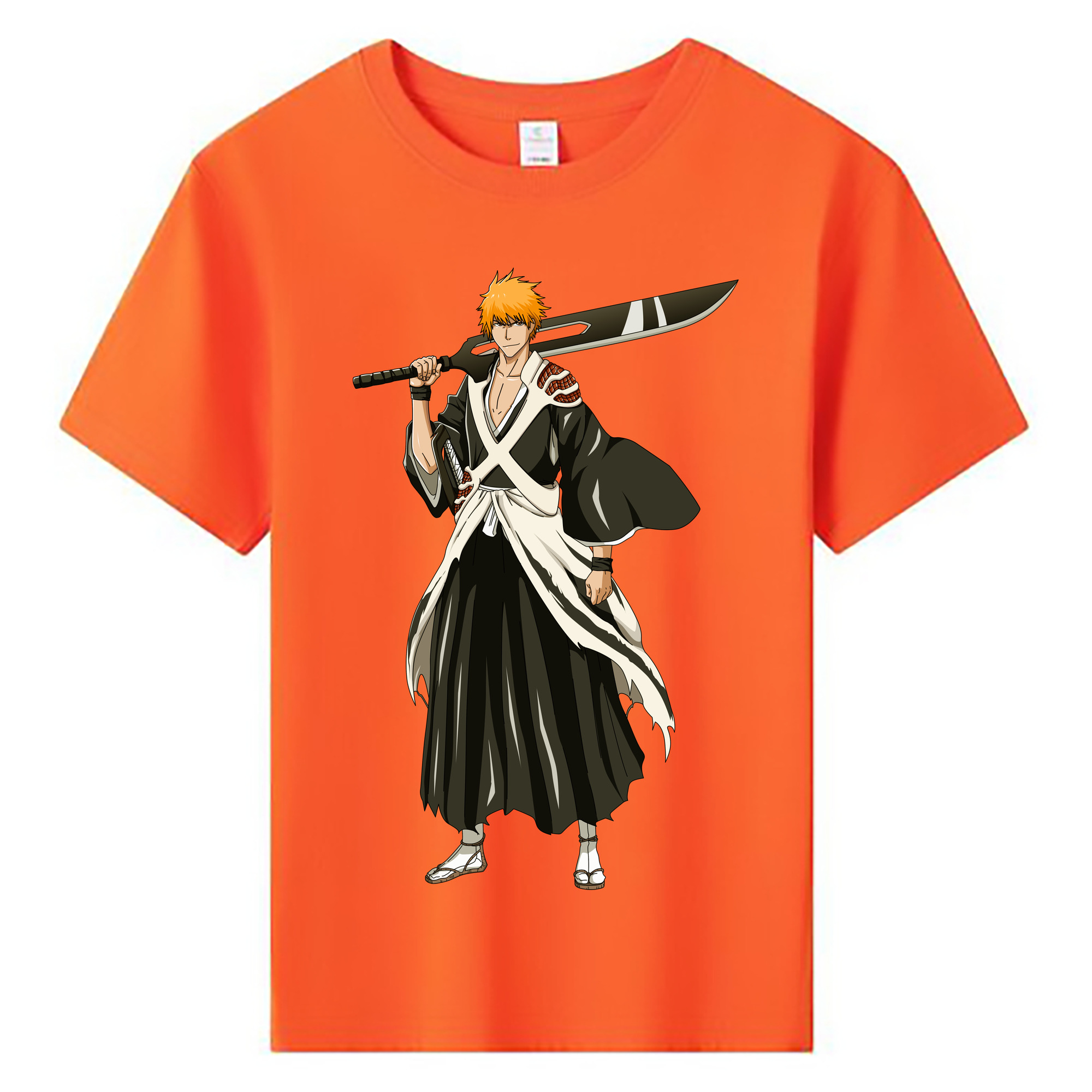 （画像用） ブリーチ 黒崎一護（くろさき いちご）BLEACH Kurosaki Ichigo 綿100％キッズTシャツ（フロントプリント）