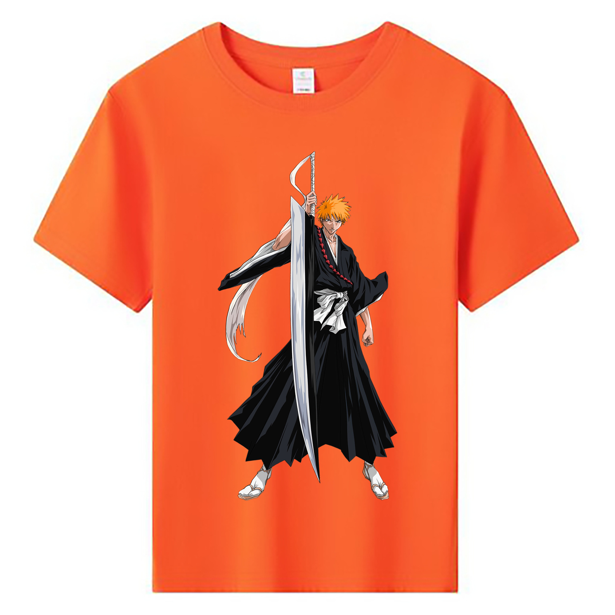 （画像用） ブリーチ 黒崎一護（くろさき いちご）BLEACH Kurosaki Ichigo 綿100％キッズTシャツ（フロントプリント）