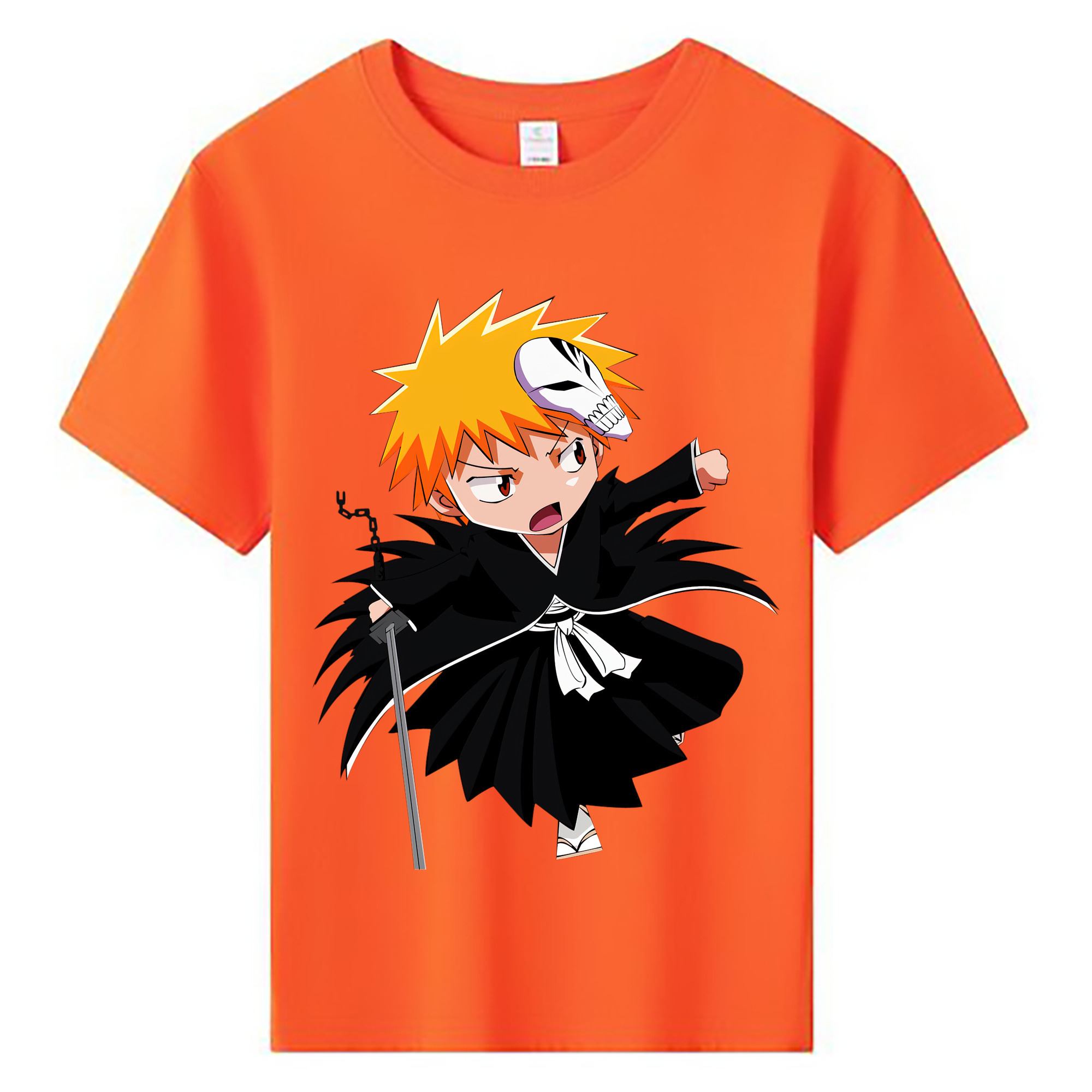 （画像用） ブリーチ 黒崎一護（くろさき いちご）BLEACH Kurosaki Ichigo 綿100％キッズTシャツ（フロントプリント）