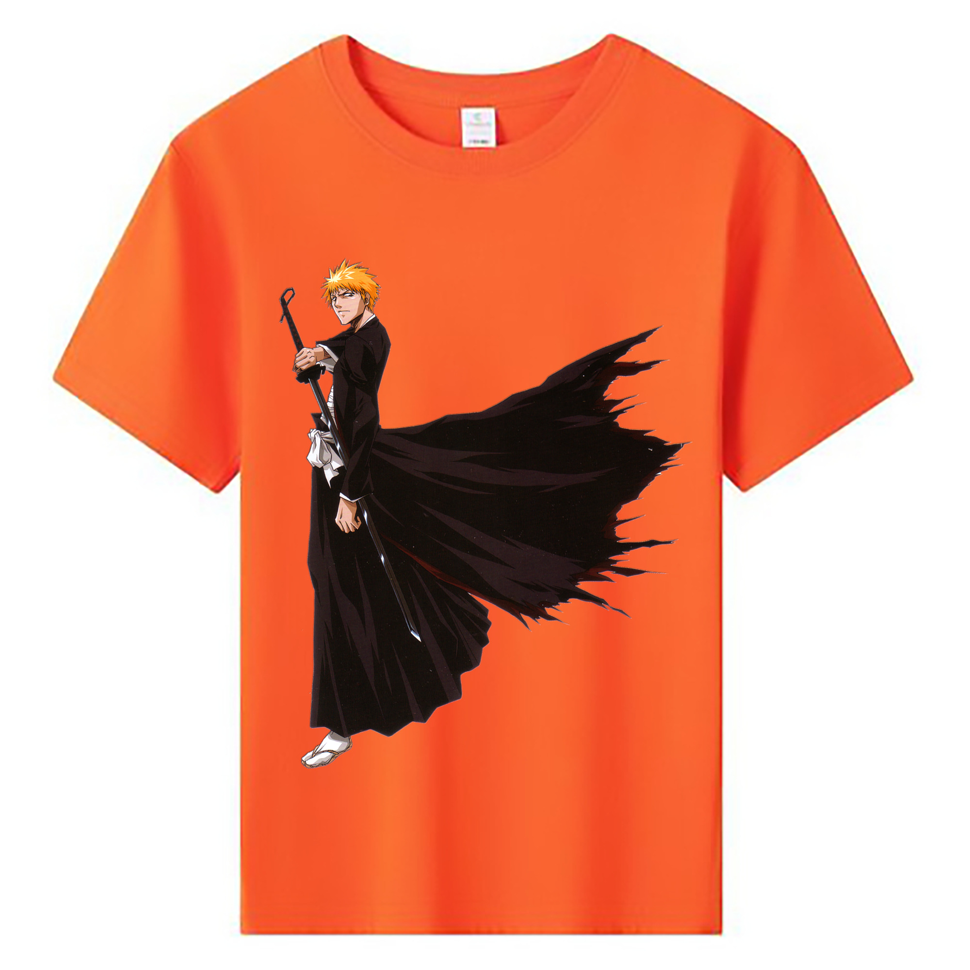 （画像用） ブリーチ 黒崎一護（くろさき いちご）BLEACH Kurosaki Ichigo 綿100％キッズTシャツ（フロントプリント）